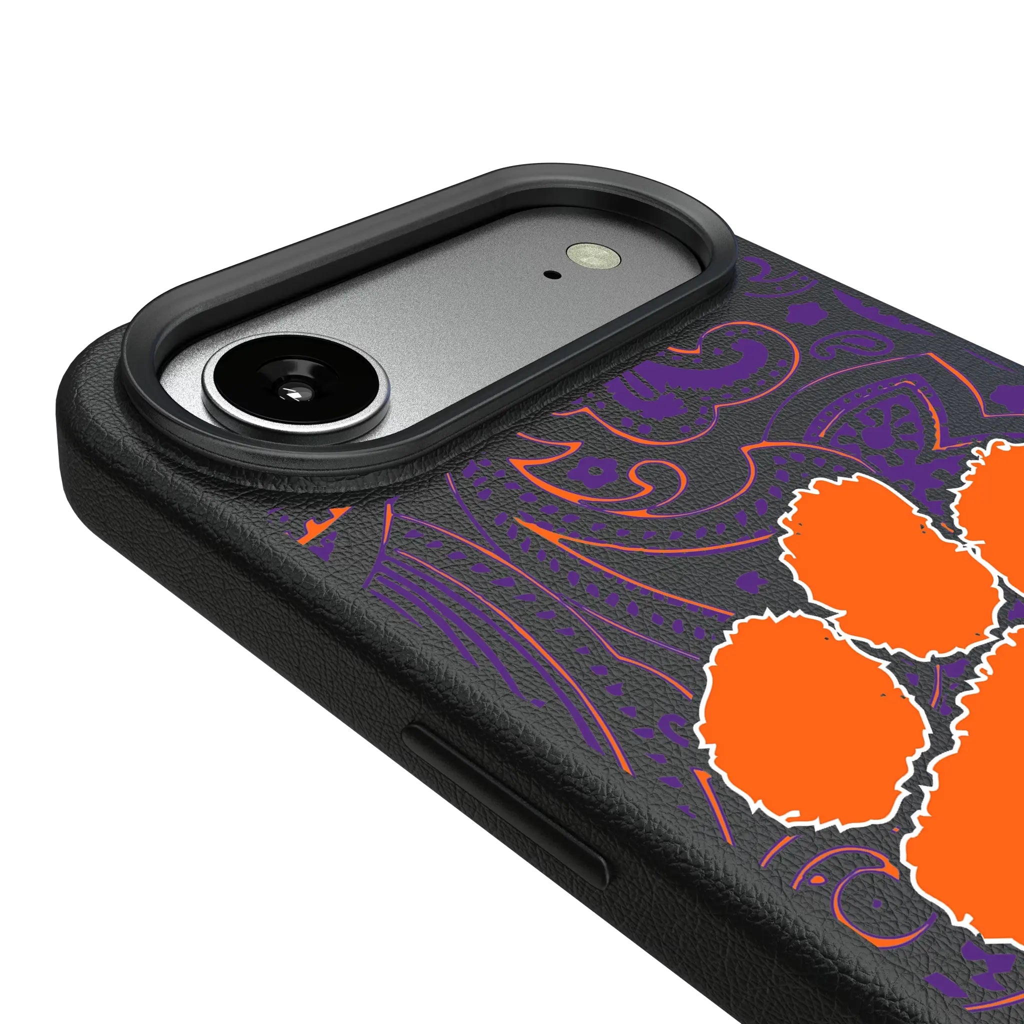 Clemson University Tigers Paisley MagSafe Compatible Phone Case for Apple iPhone