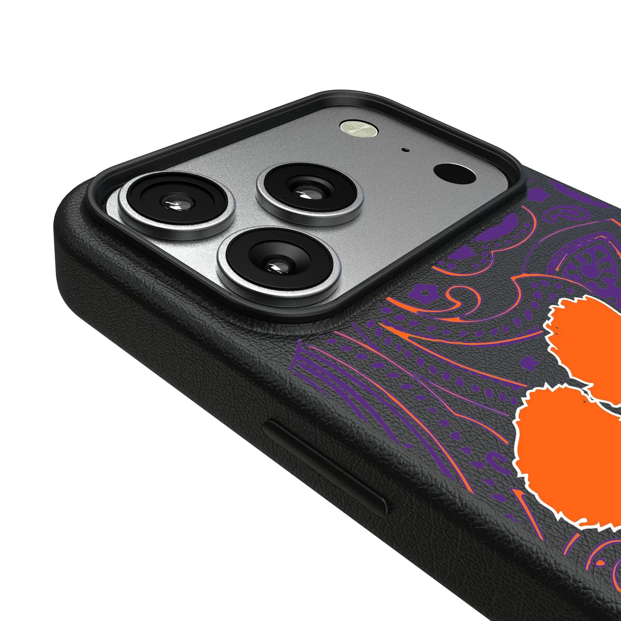 Clemson University Tigers Paisley MagSafe Compatible Phone Case for Apple iPhone