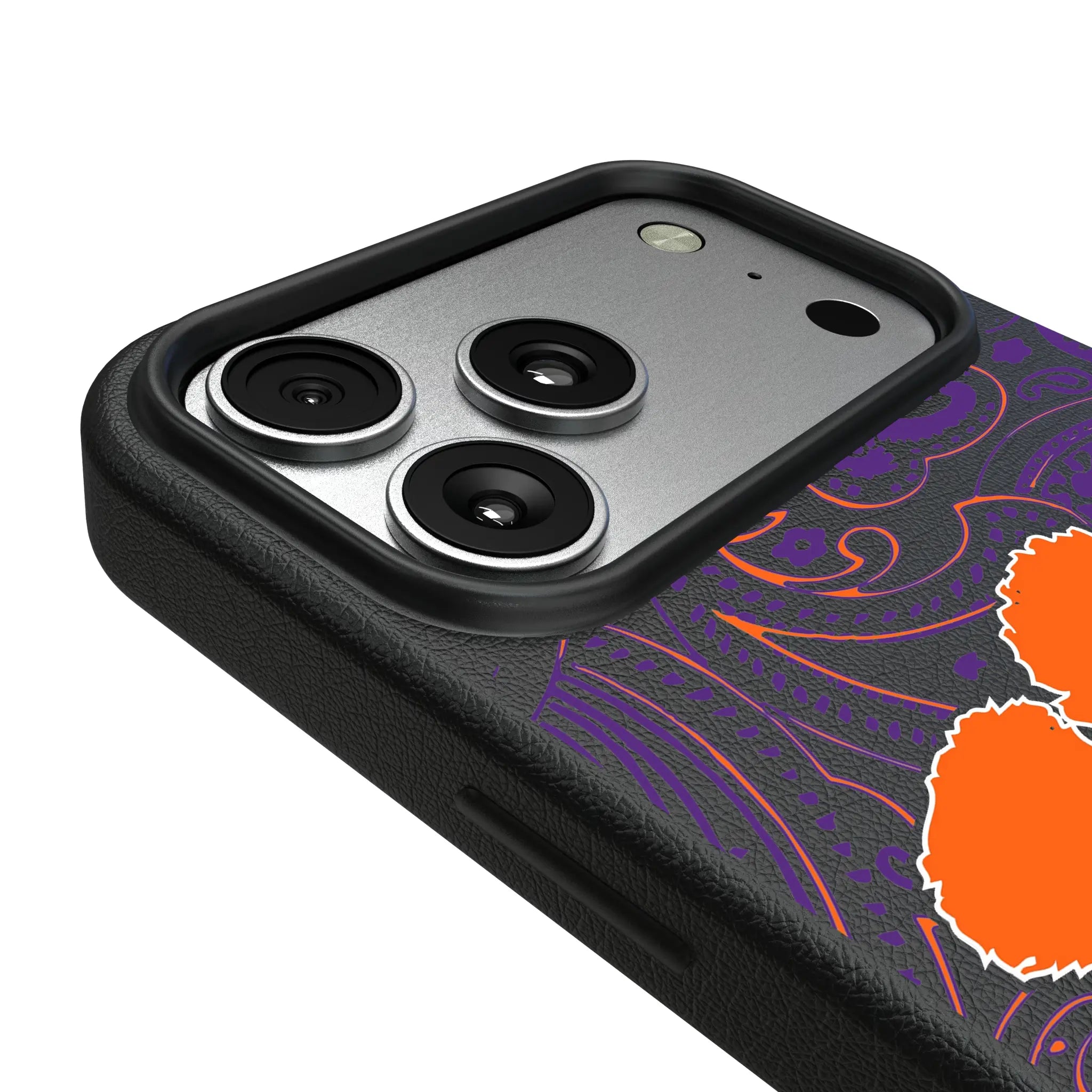 Clemson University Tigers Paisley MagSafe Compatible Phone Case for Apple iPhone