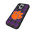 Clemson University Tigers Plaid MagSafe Compatible Phone Case for Apple iPhone