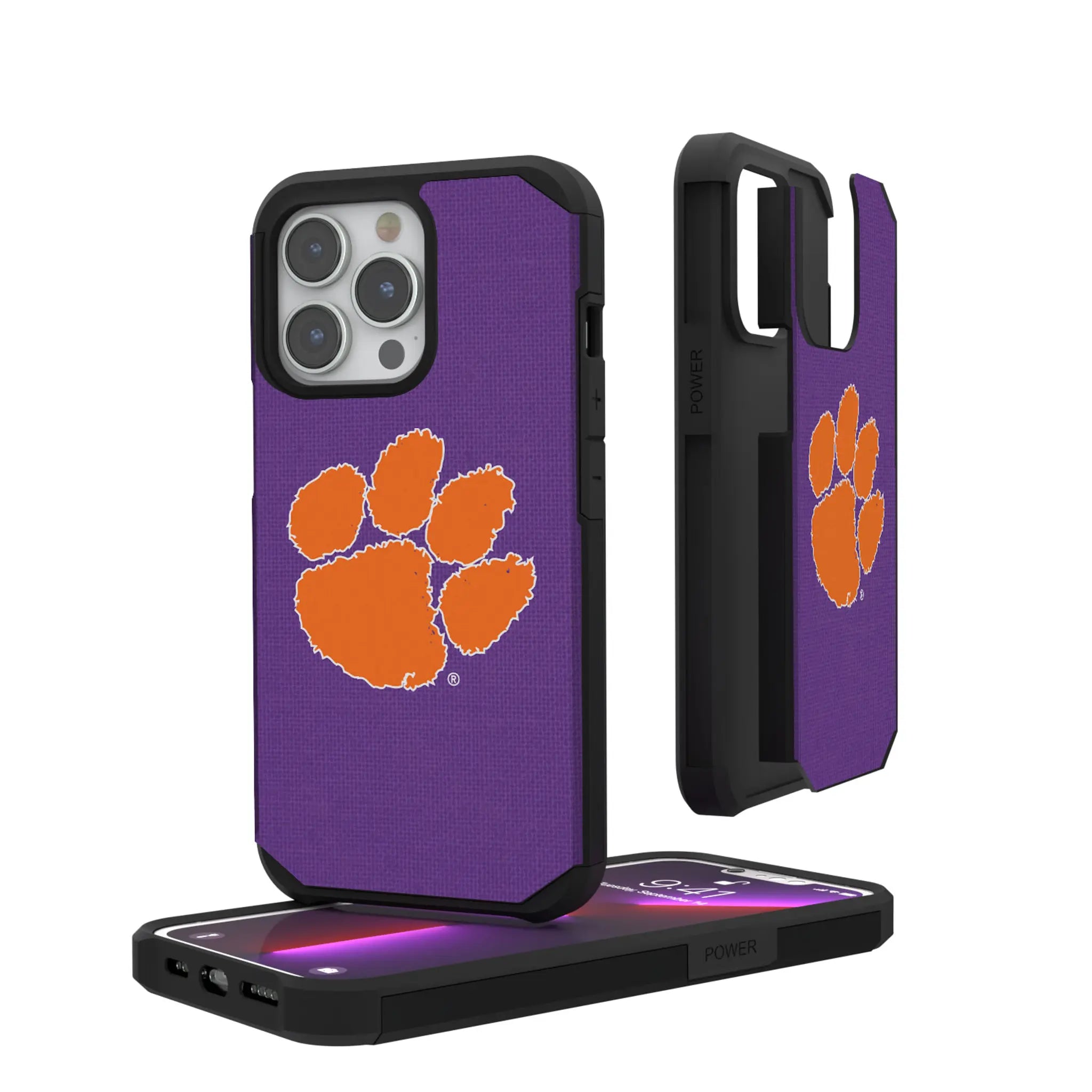 Clemson University Tigers Solid Rugged Phone Case