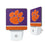Clemson University Tigers Stripe Night Light 2-Pack