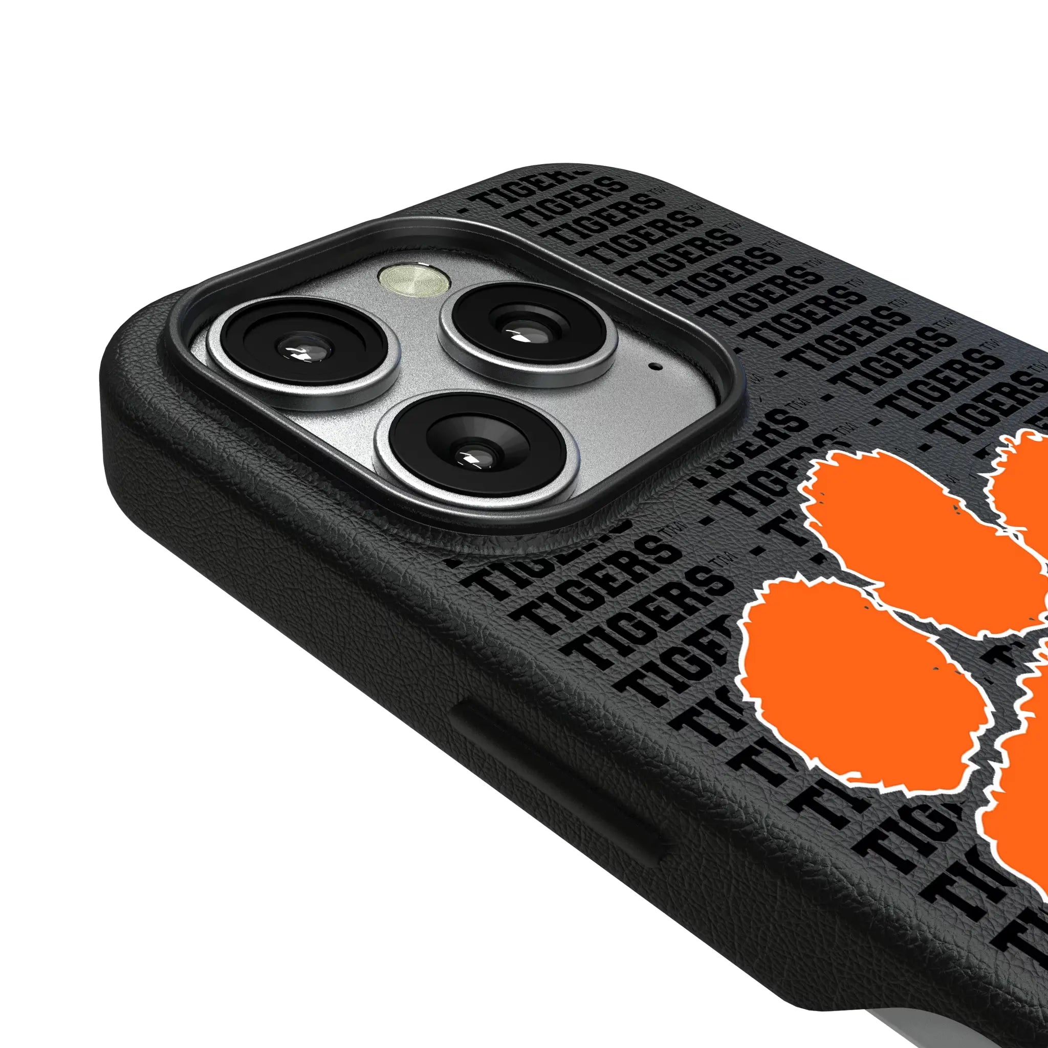 Clemson University Tigers Text Backdrop MagSafe Compatible Phone Case for Apple iPhone