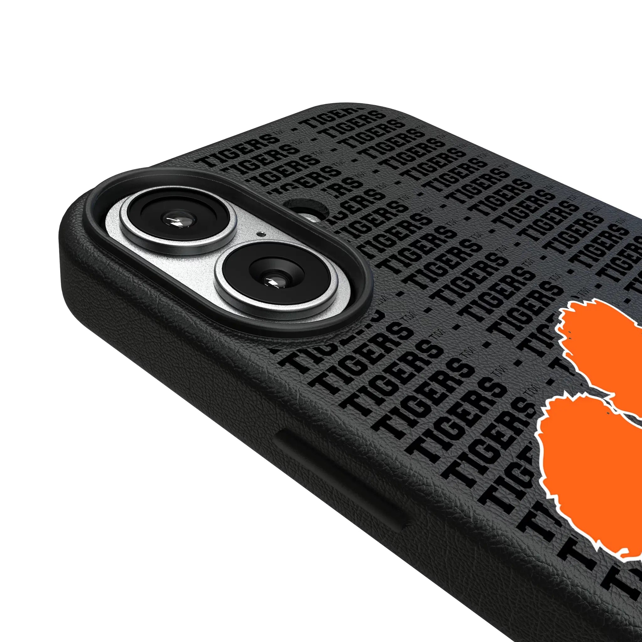 Clemson University Tigers Text Backdrop MagSafe Compatible Phone Case for Apple iPhone