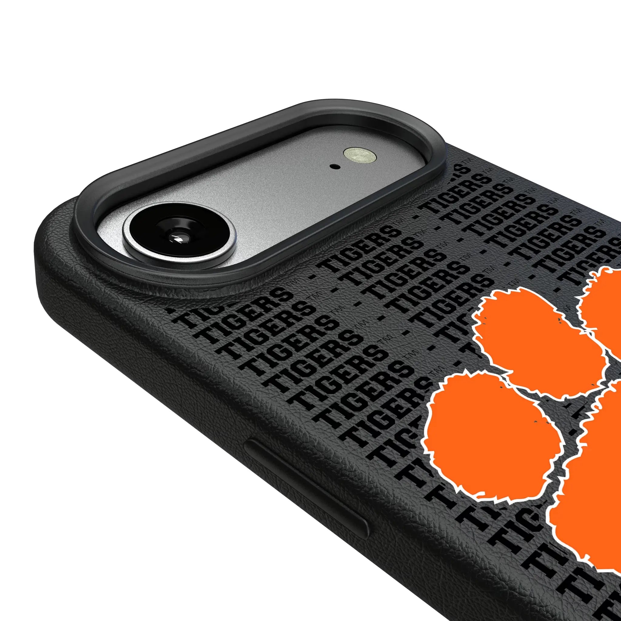 Clemson University Tigers Text Backdrop MagSafe Compatible Phone Case for Apple iPhone