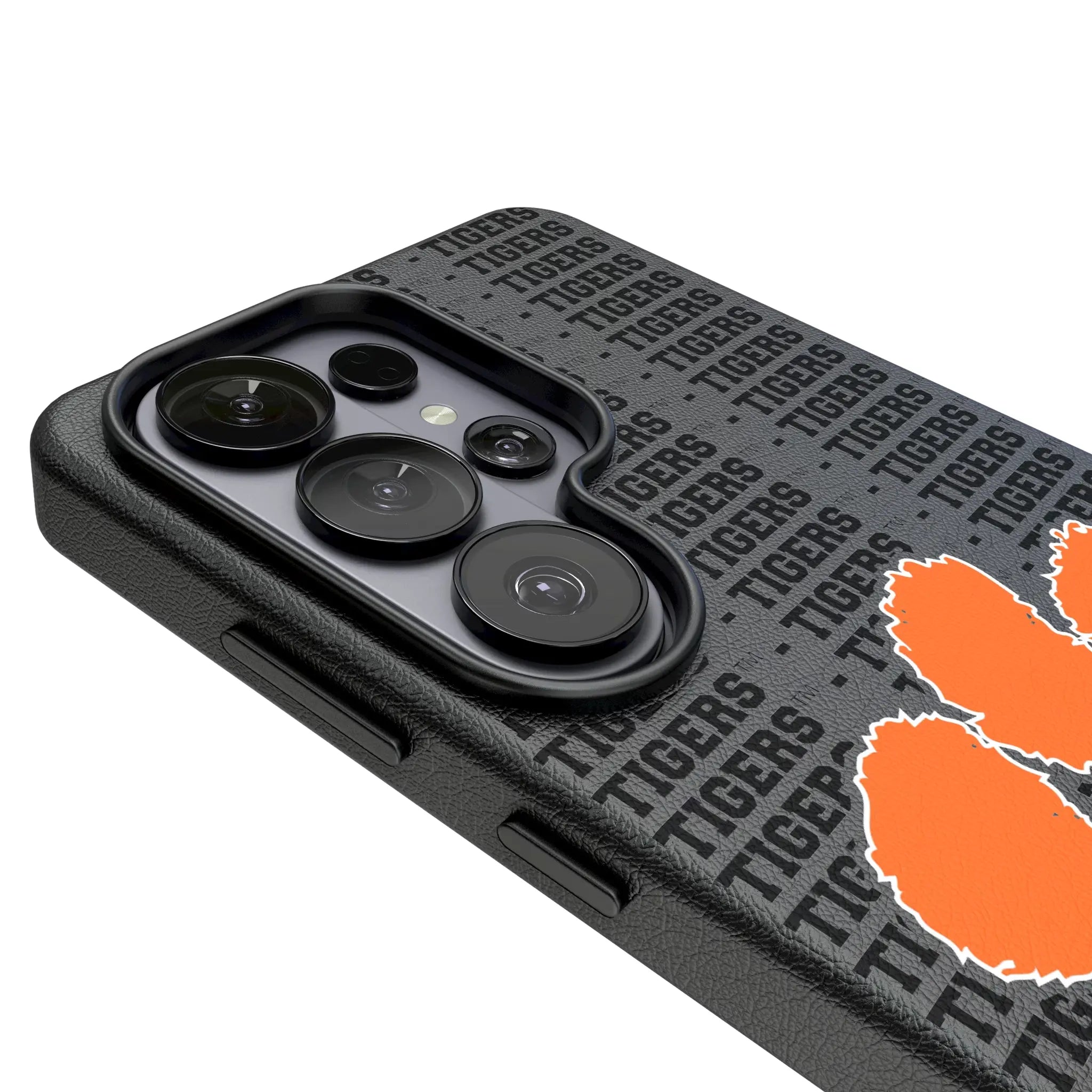 Clemson University Tigers Text Backdrop MagSafe Compatible Phone Case for Samsung Galaxy
