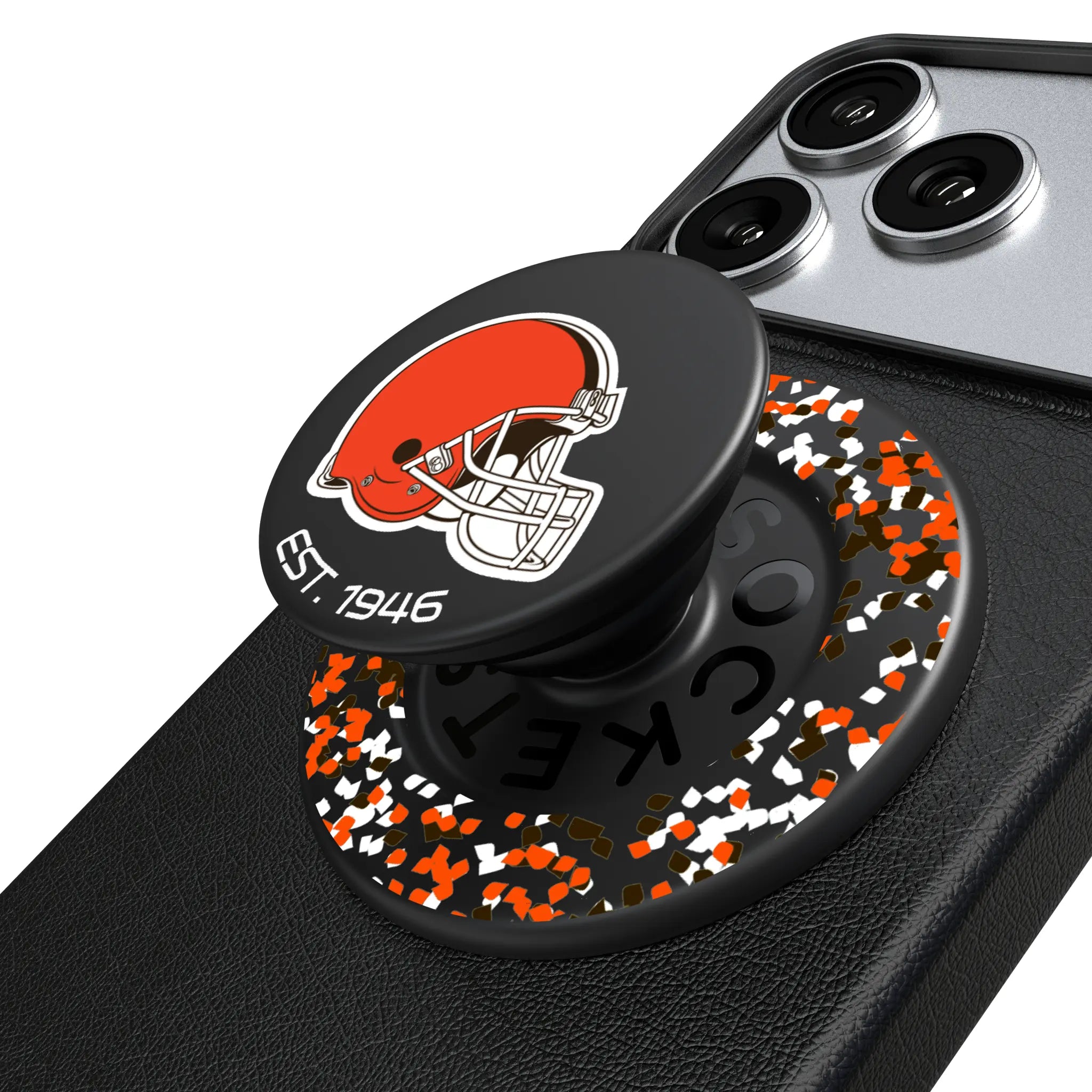 Cleveland Browns Confetti PopSockets Magnetic Phone Grip and Stand