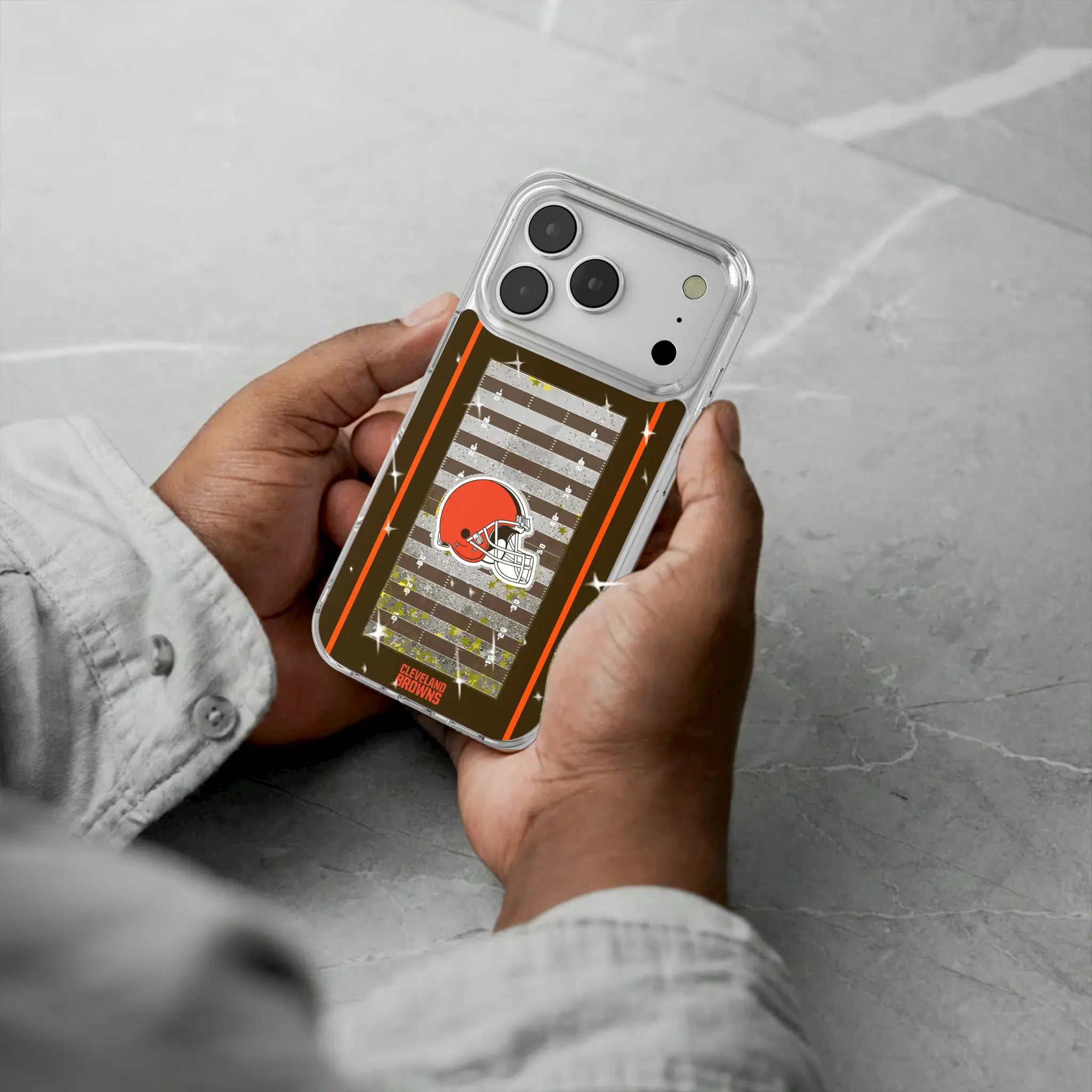 Cleveland Browns Field Glitter Phone Case