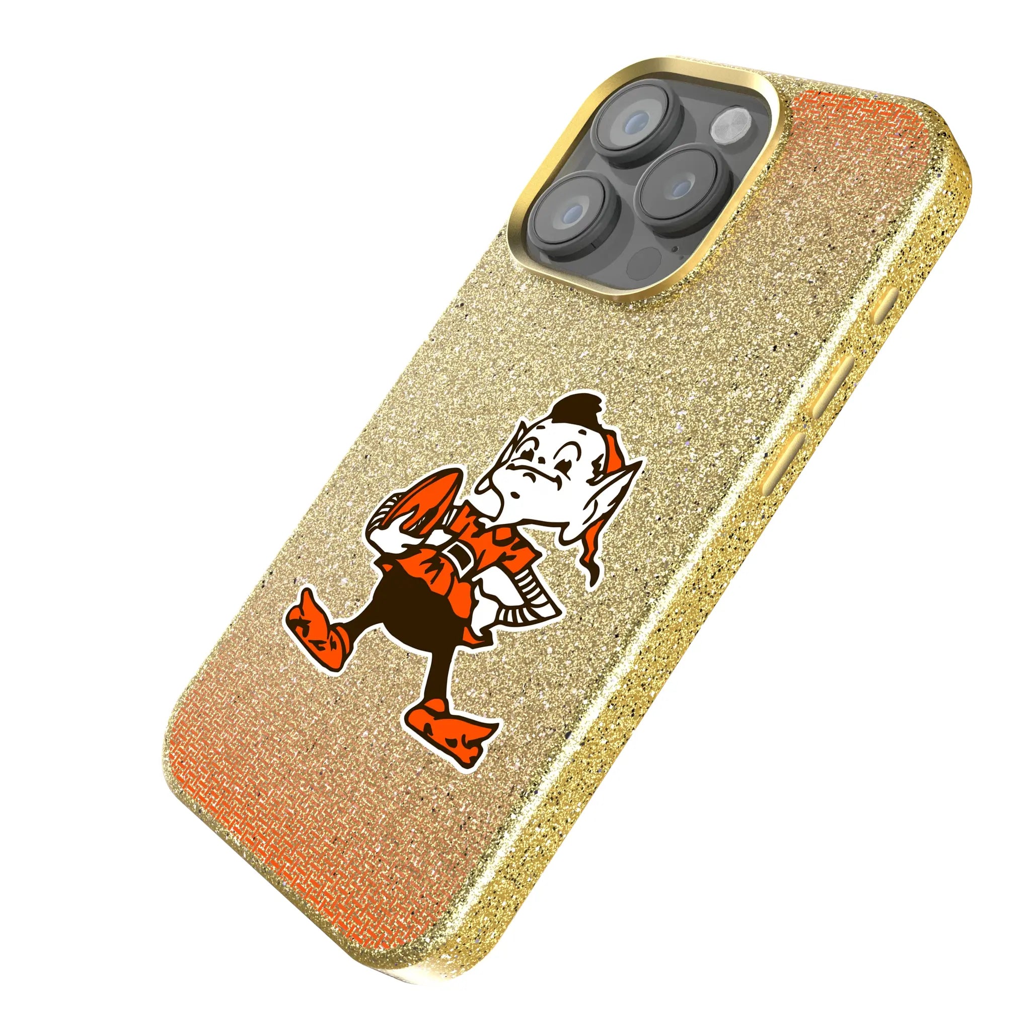 Cleveland Browns Historic Collection Linen Bling Phone Case for Apple iPhone