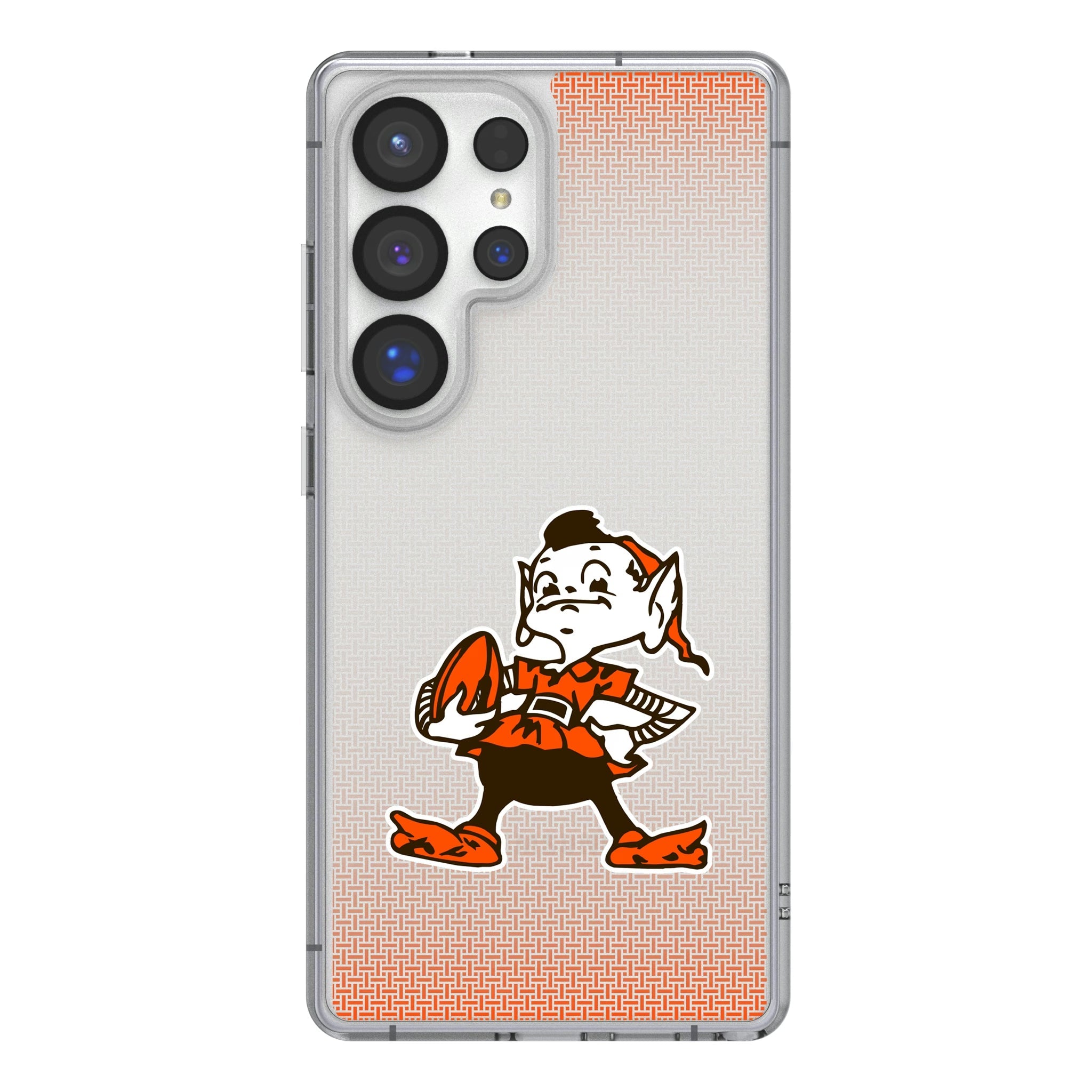 Cleveland Browns Historic Collection Linen Clear Phone Case for Samsung Galaxy - Sports Gifts, Sports Memorabilia, Sports Collectibles, Fan Shop