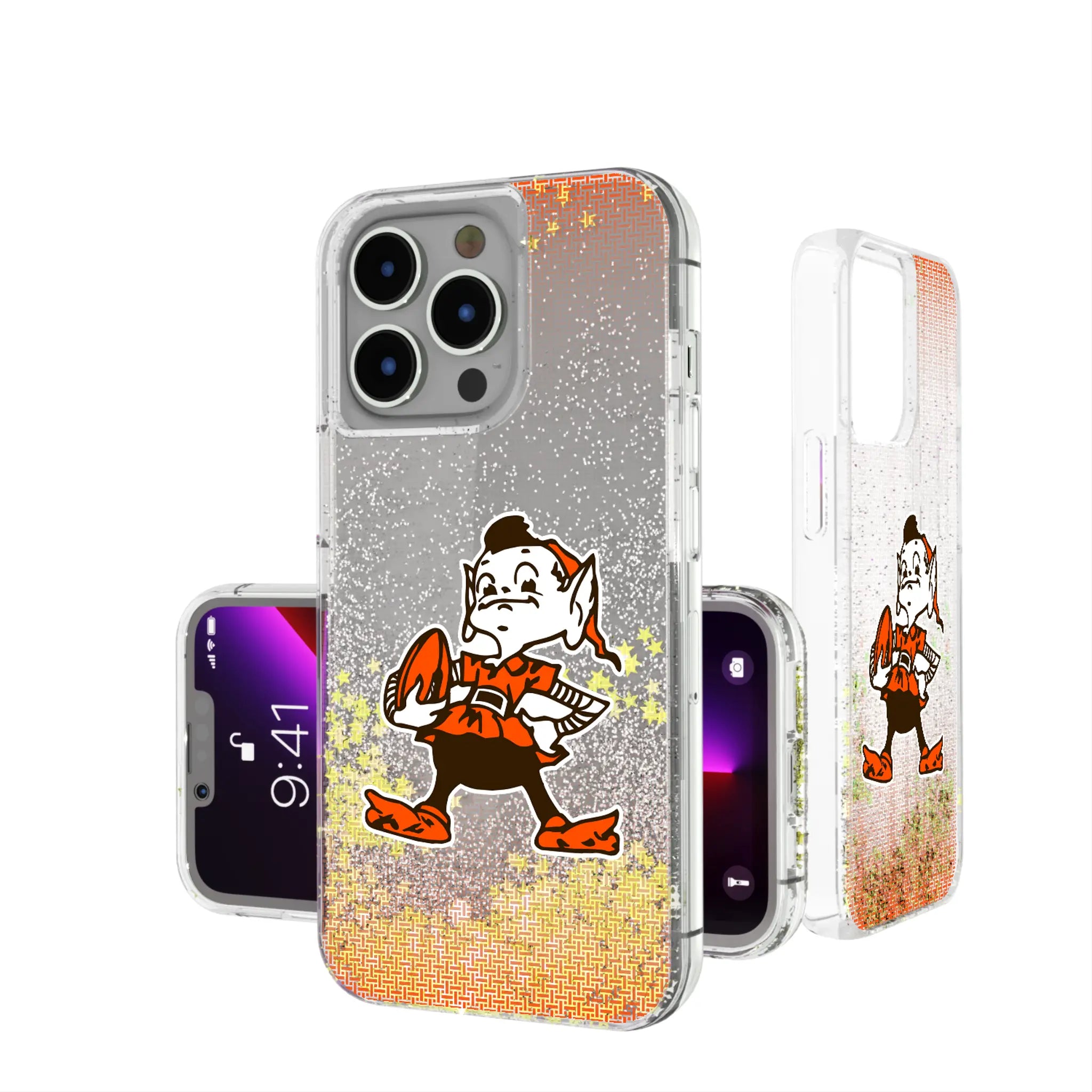 Cleveland Browns Historic Collection Linen Glitter Phone Case