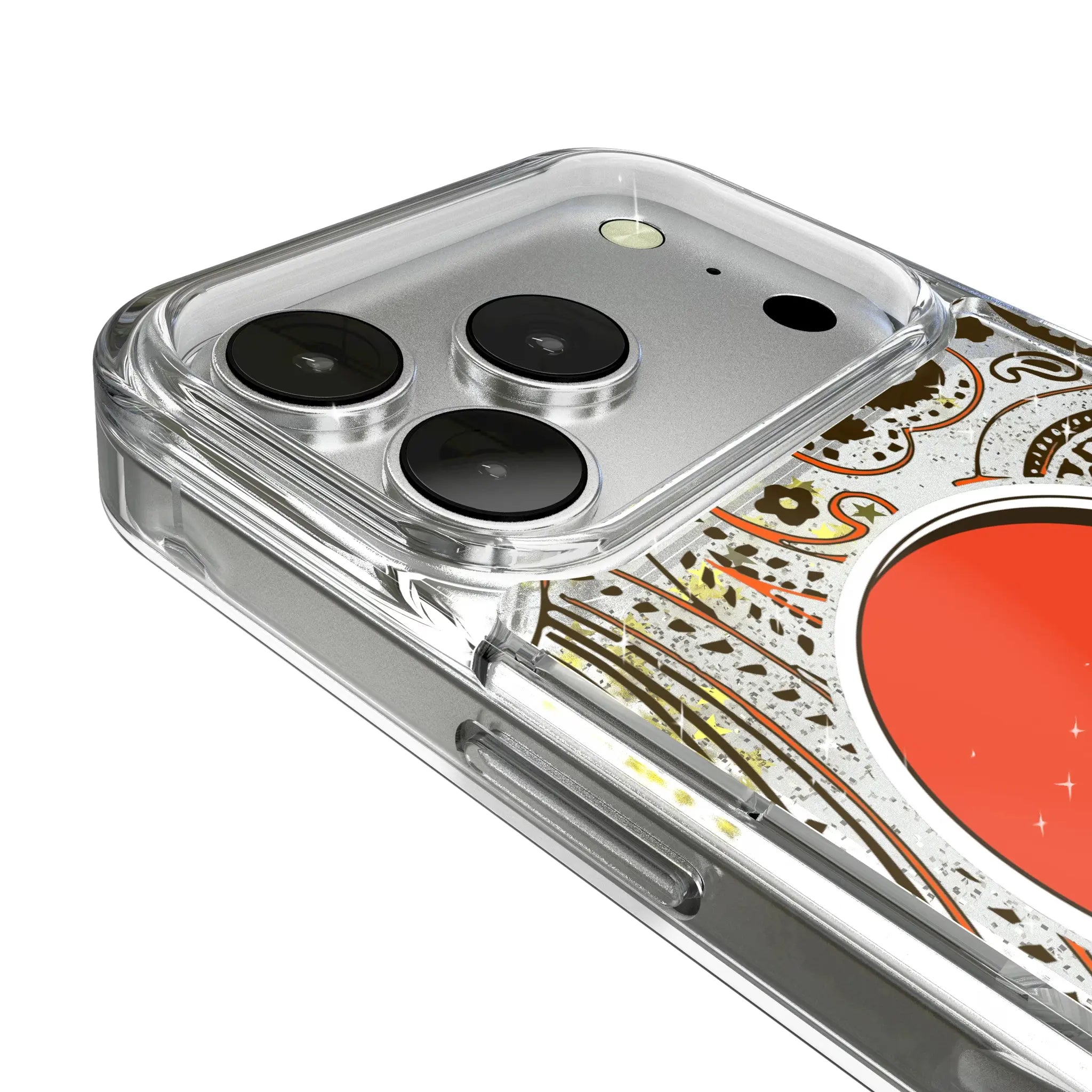 Cleveland Browns Paisley Glitter Phone Case
