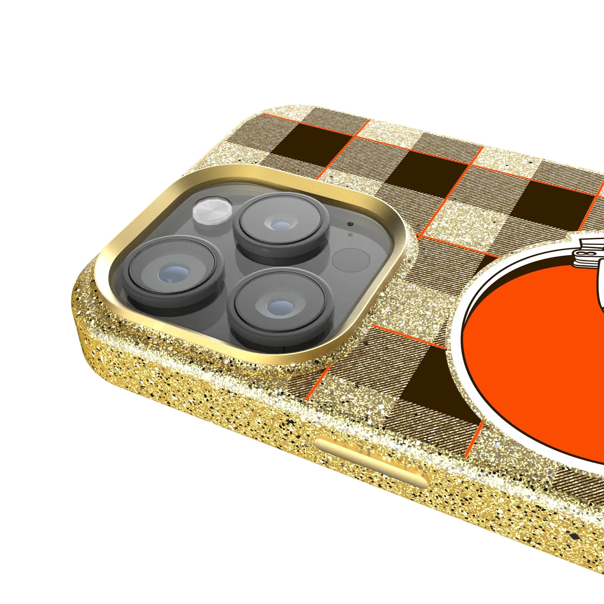 Cleveland Browns Plaid Bling Phone Case