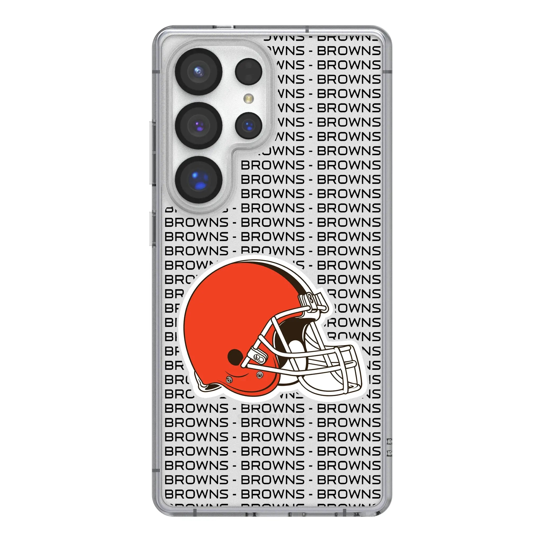 Cleveland Browns Text Backdrop Clear Phone Case for Samsung Galaxy