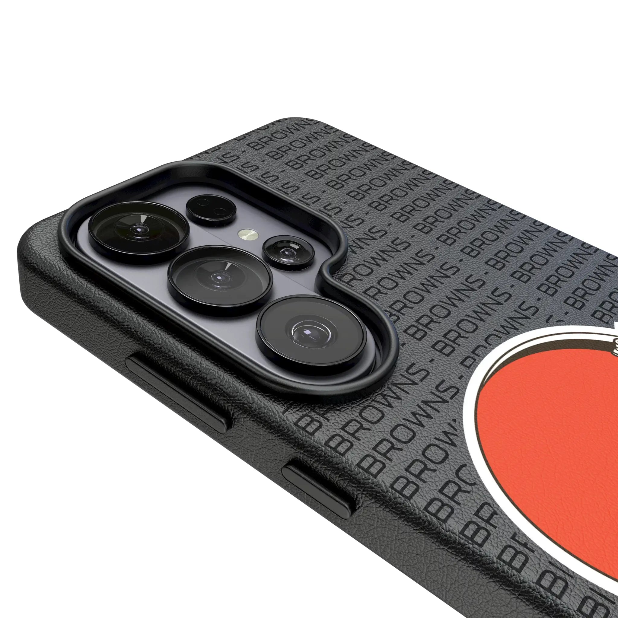 Cleveland Browns Text Backdrop MagSafe Compatible Phone Case for Samsung Galaxy