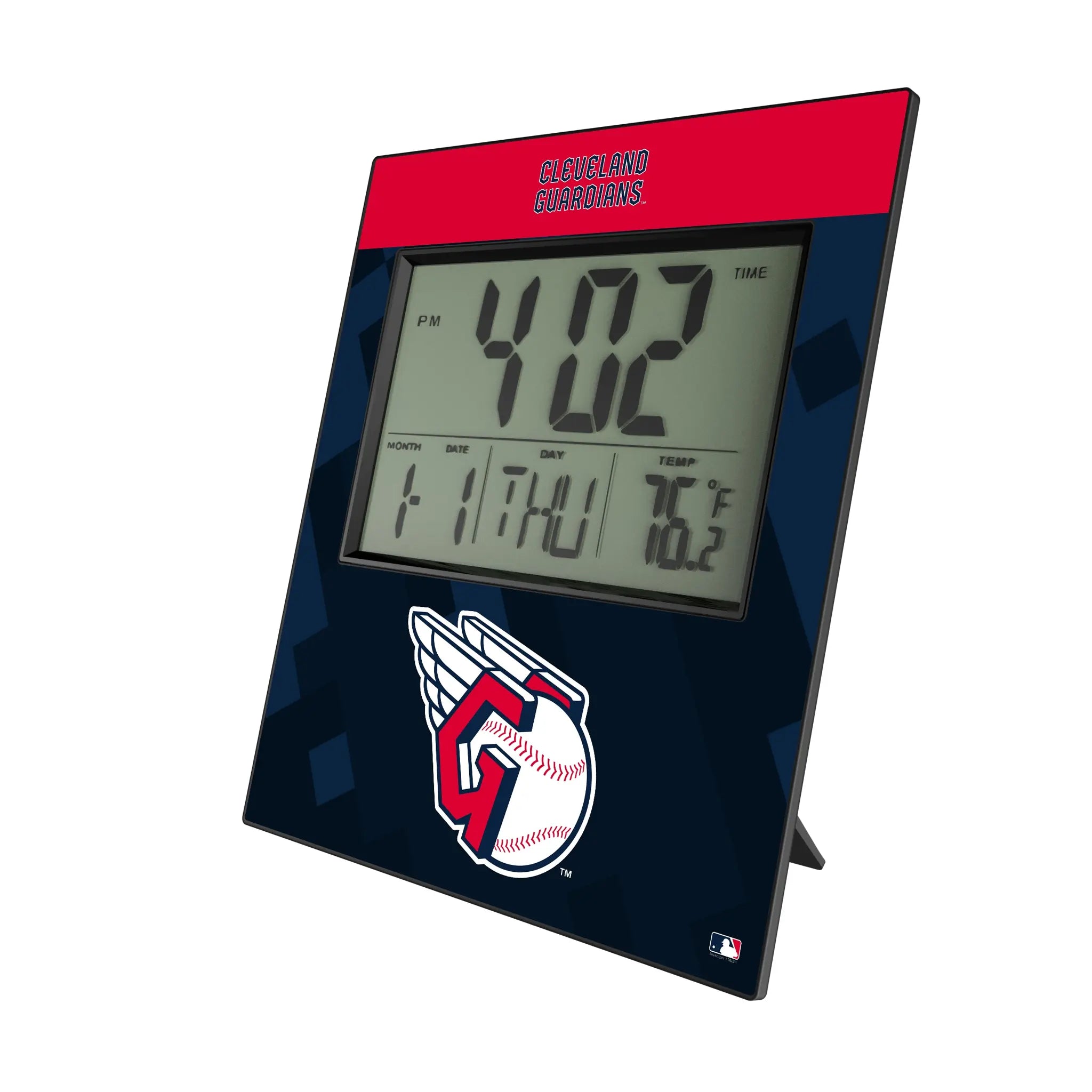 Cleveland Guardians Color Block Wall Clock