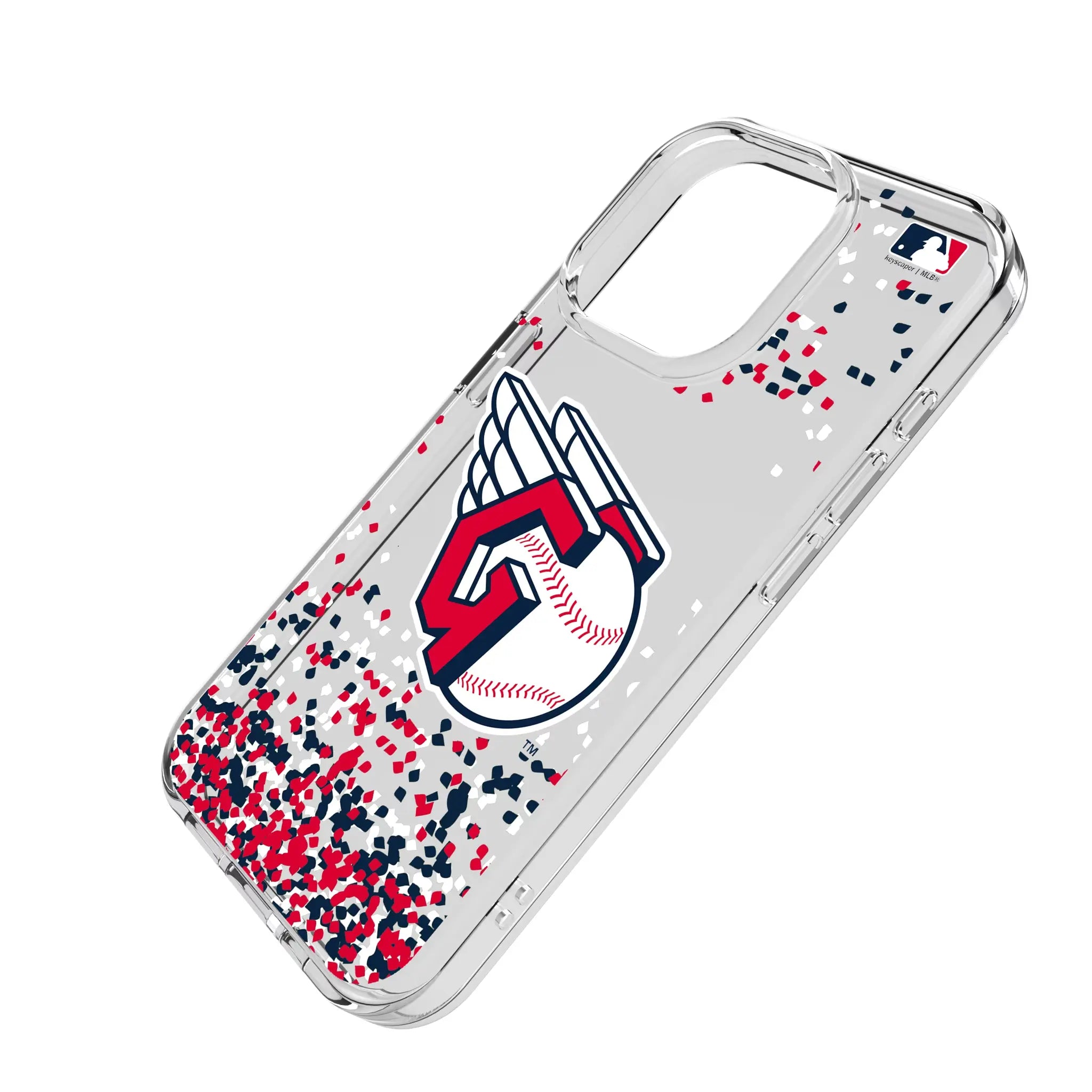 Cleveland Guardians Confetti Clear Phone Case for Apple iPhone
