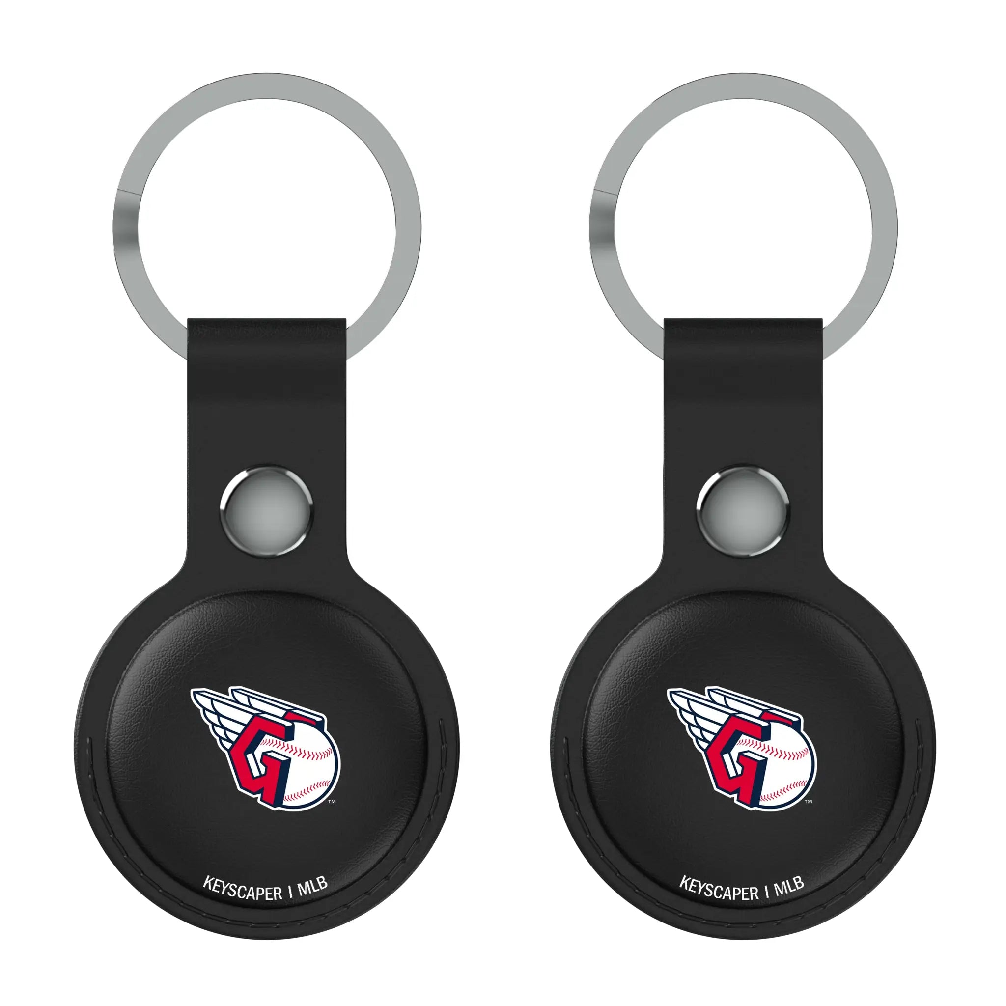 Cleveland Guardians Insignia Black Airtag Holder 2-Pack