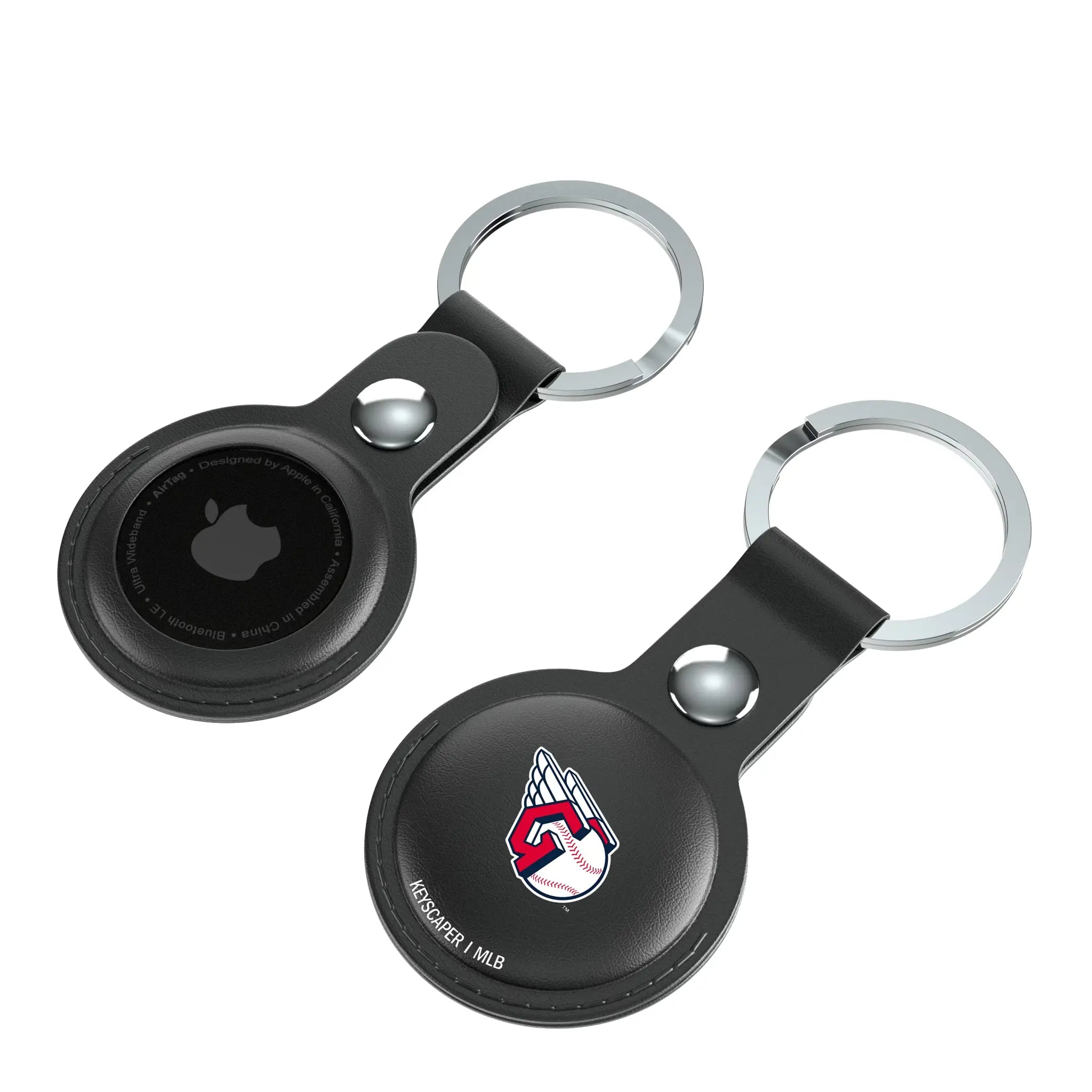 Cleveland Guardians Insignia Black Airtag Holder 2-Pack
