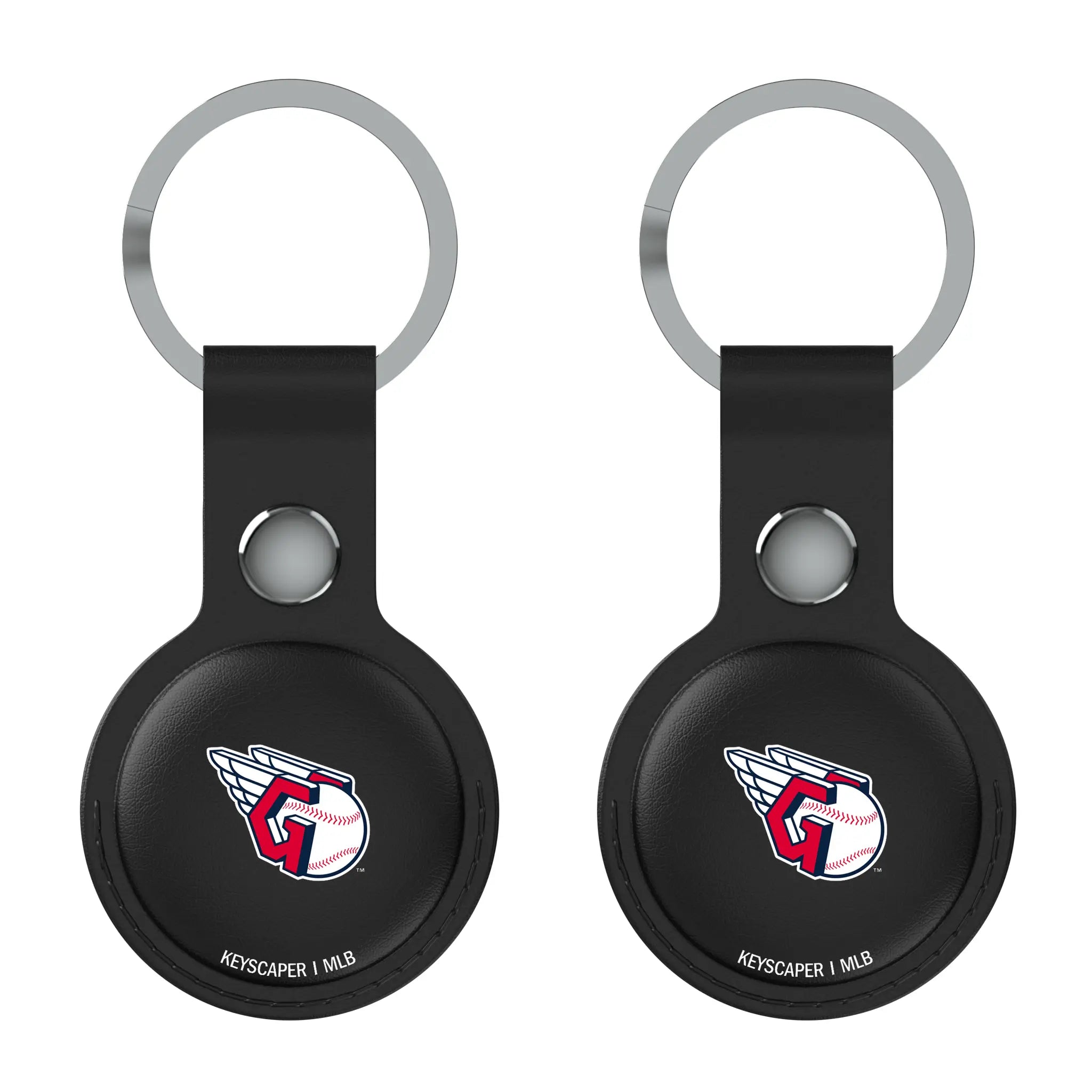 Cleveland Guardians Insignia Black Airtag Holder 2-Pack