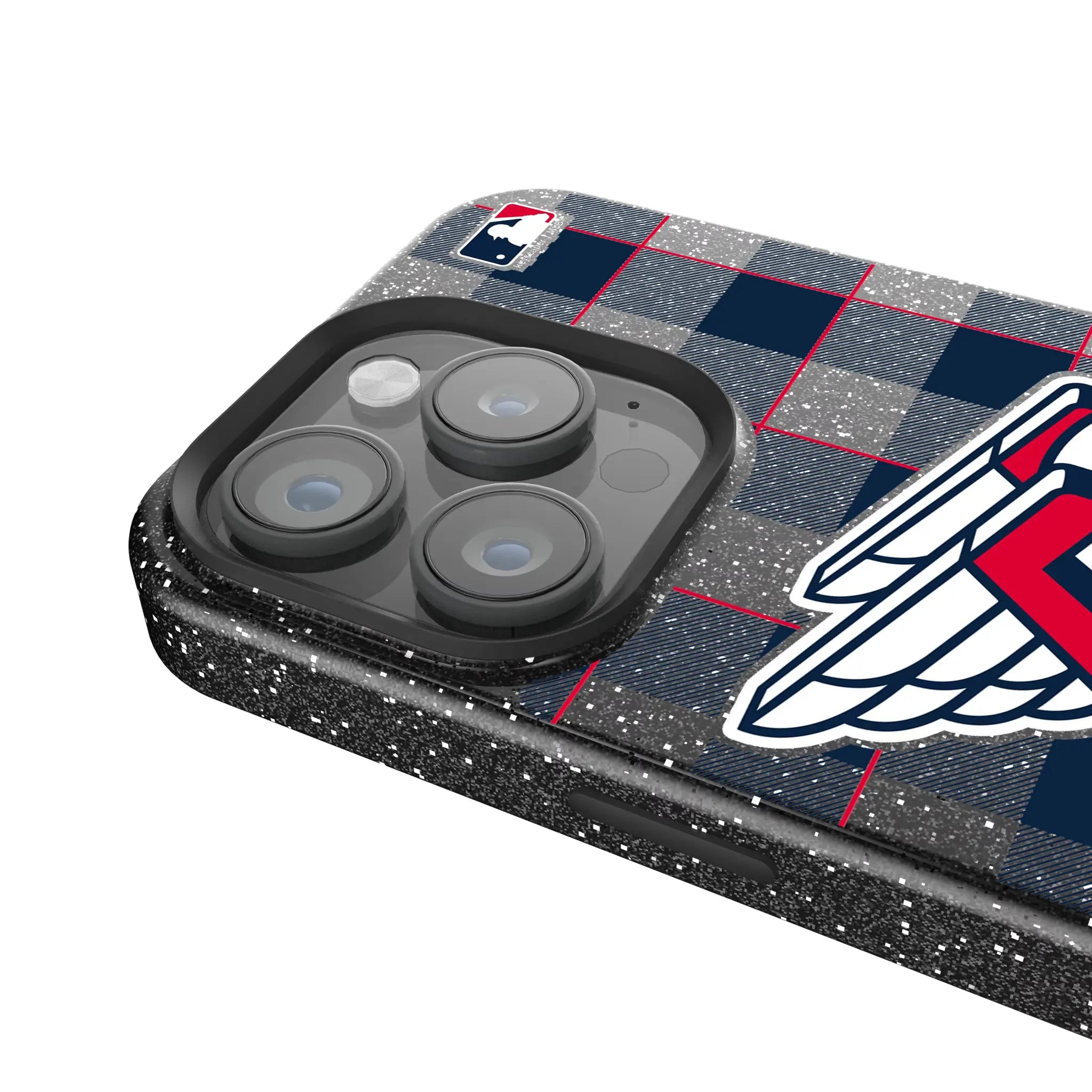 Cleveland Guardians Plaid Bling Phone Case