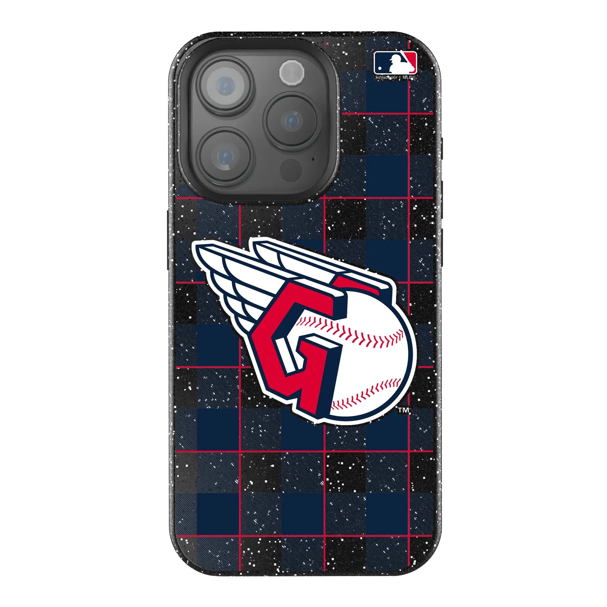 Cleveland Guardians Plaid Bling Phone Case