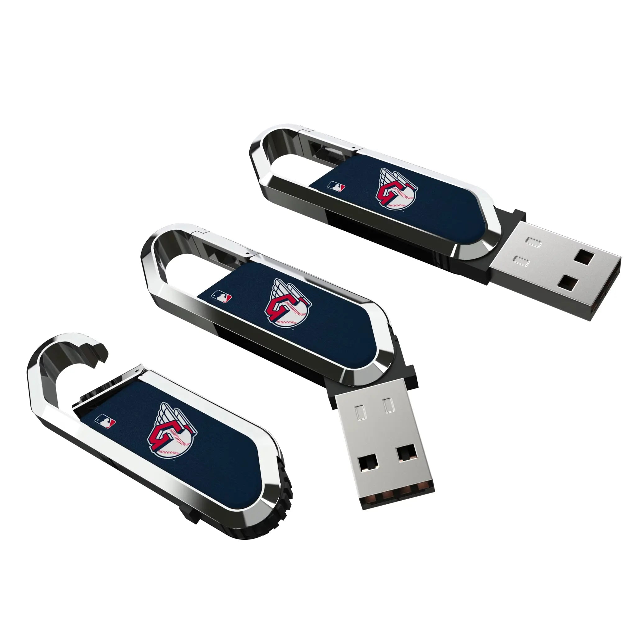 Cleveland Guardians Solid USB 32GB Clip Style Flash Drive