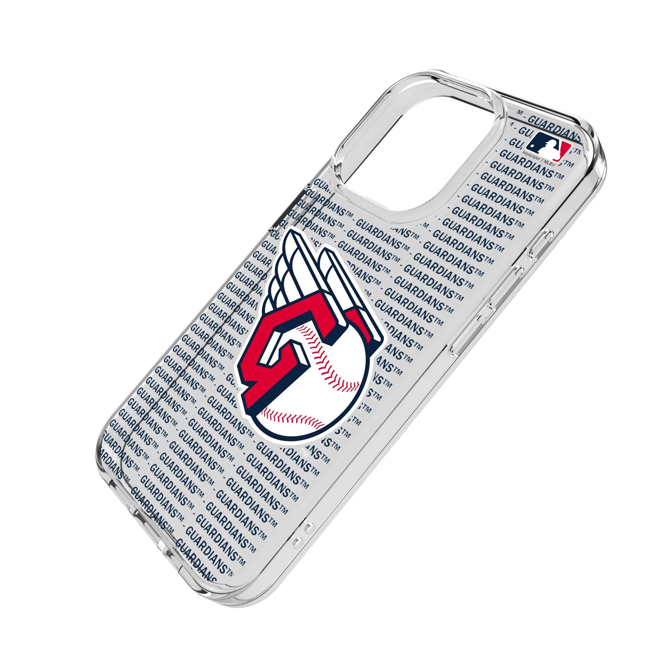 Cleveland Guardians Text Backdrop Clear Phone Case for Apple iPhone
