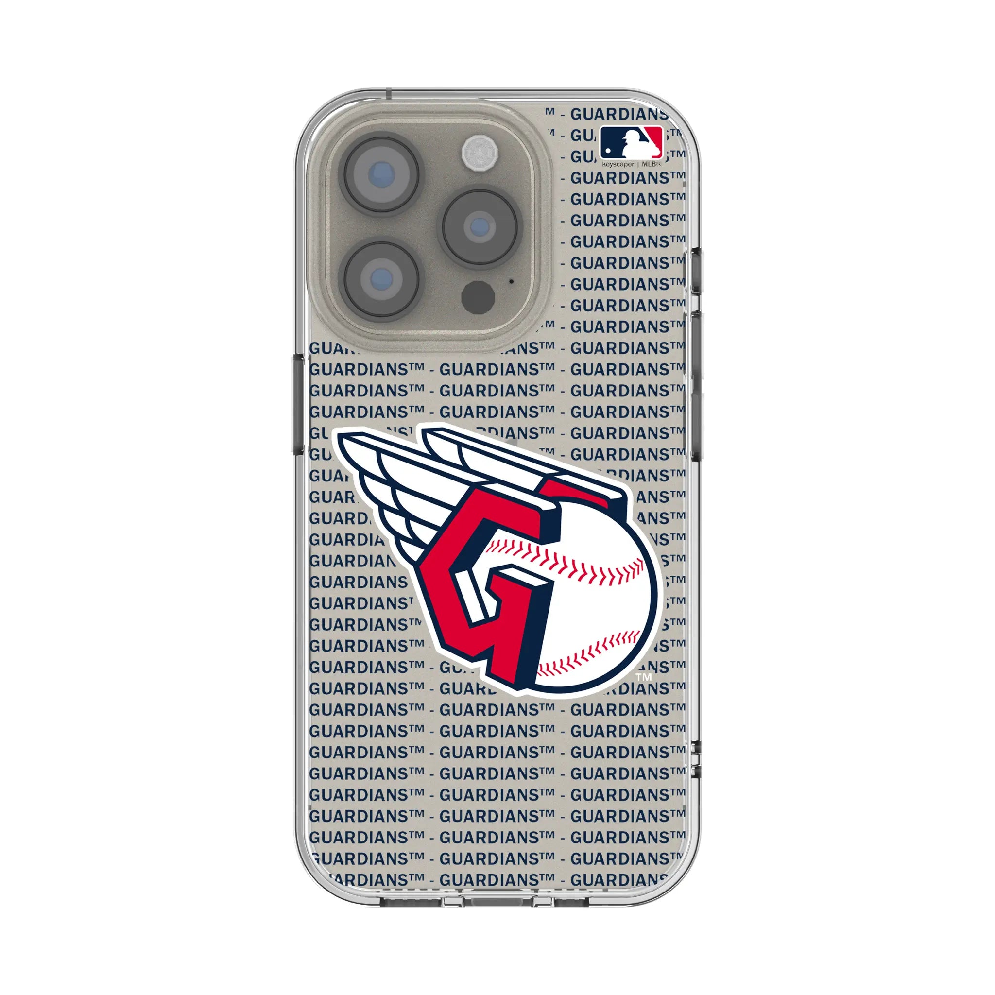 Cleveland Guardians Text Backdrop Clear Phone Case for Apple iPhone