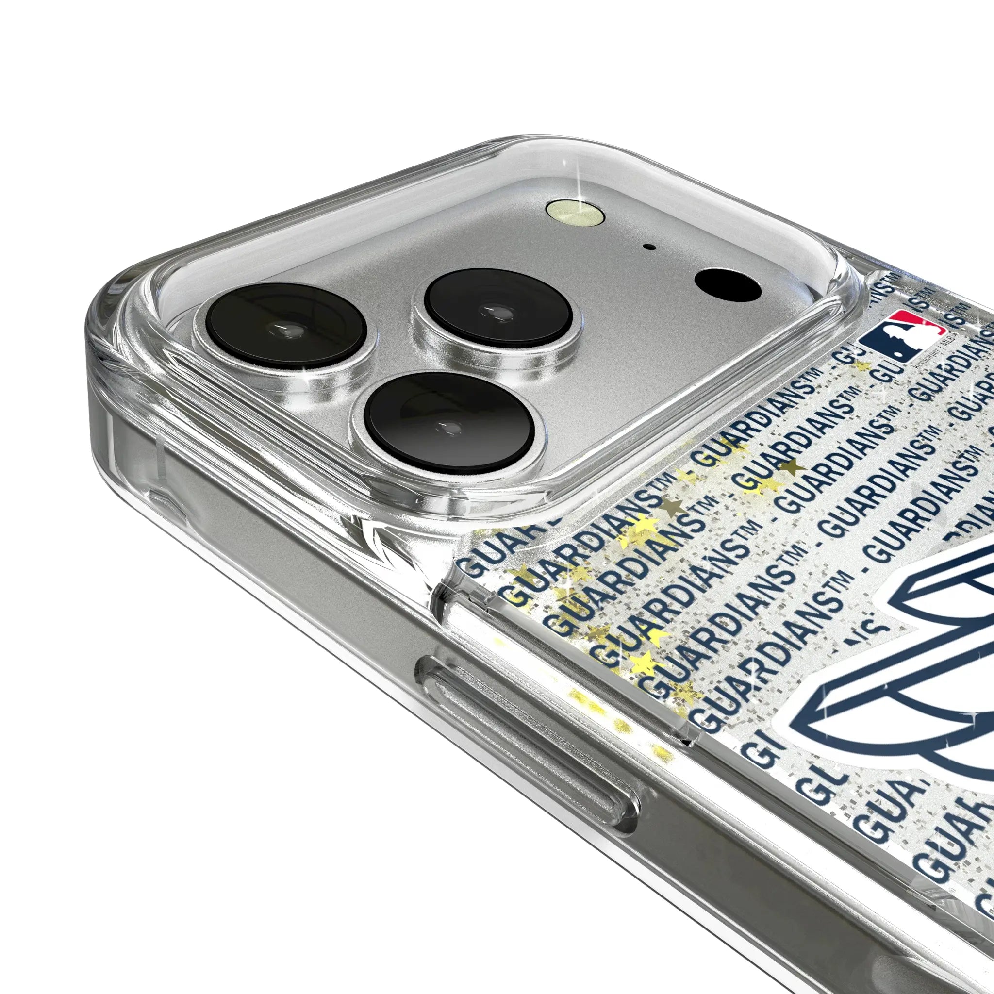 Cleveland Guardians Text Backdrop Glitter Phone Case