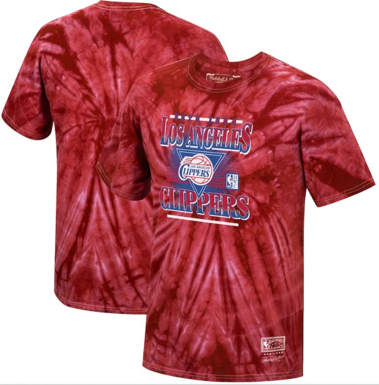 Los Angeles Clippers Mitchell & Ness Tie Dye Elevate T-Shirt - Sports Collectibles, Sports Memorabilia, Sports Fan Shop, Sports Gifts