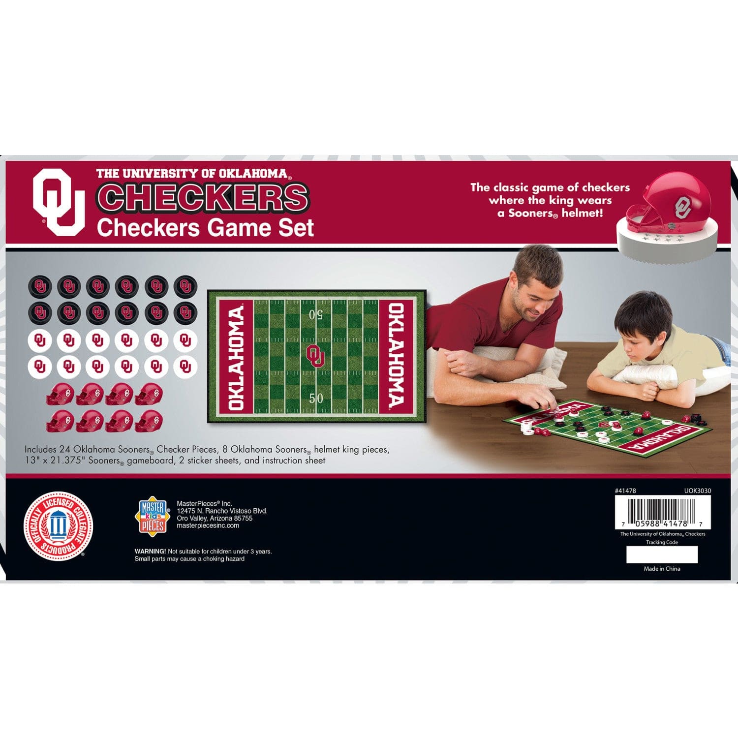 Oklahoma Sooners Checkers Game Set - Sports Gifts, Sports Memorabilia, Sports Collectibles, Fan Shop