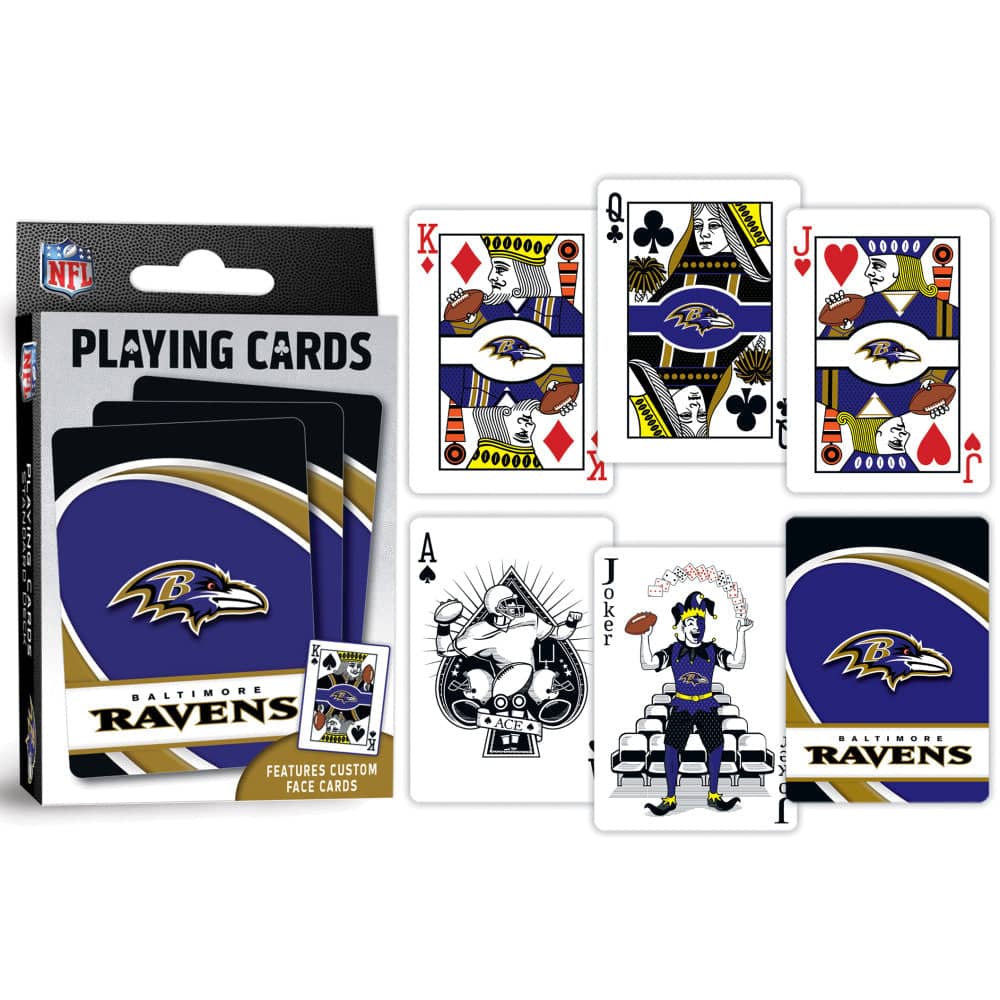 Baltimore Ravens 54-Card Deck Playing Cards - Sports Gifts, Sports Memorabilia, Sports Collectibles, Fan Shop