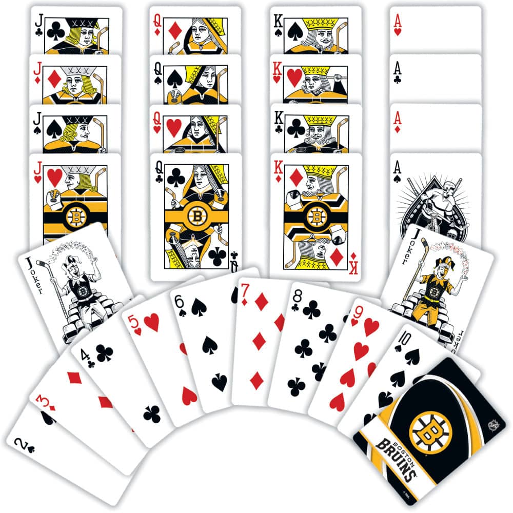 Boston Bruins Official Playing Cards - 54 Card Deck - Sports Gifts, Sports Memorabilia, Sports Collectibles, Fan Shop
