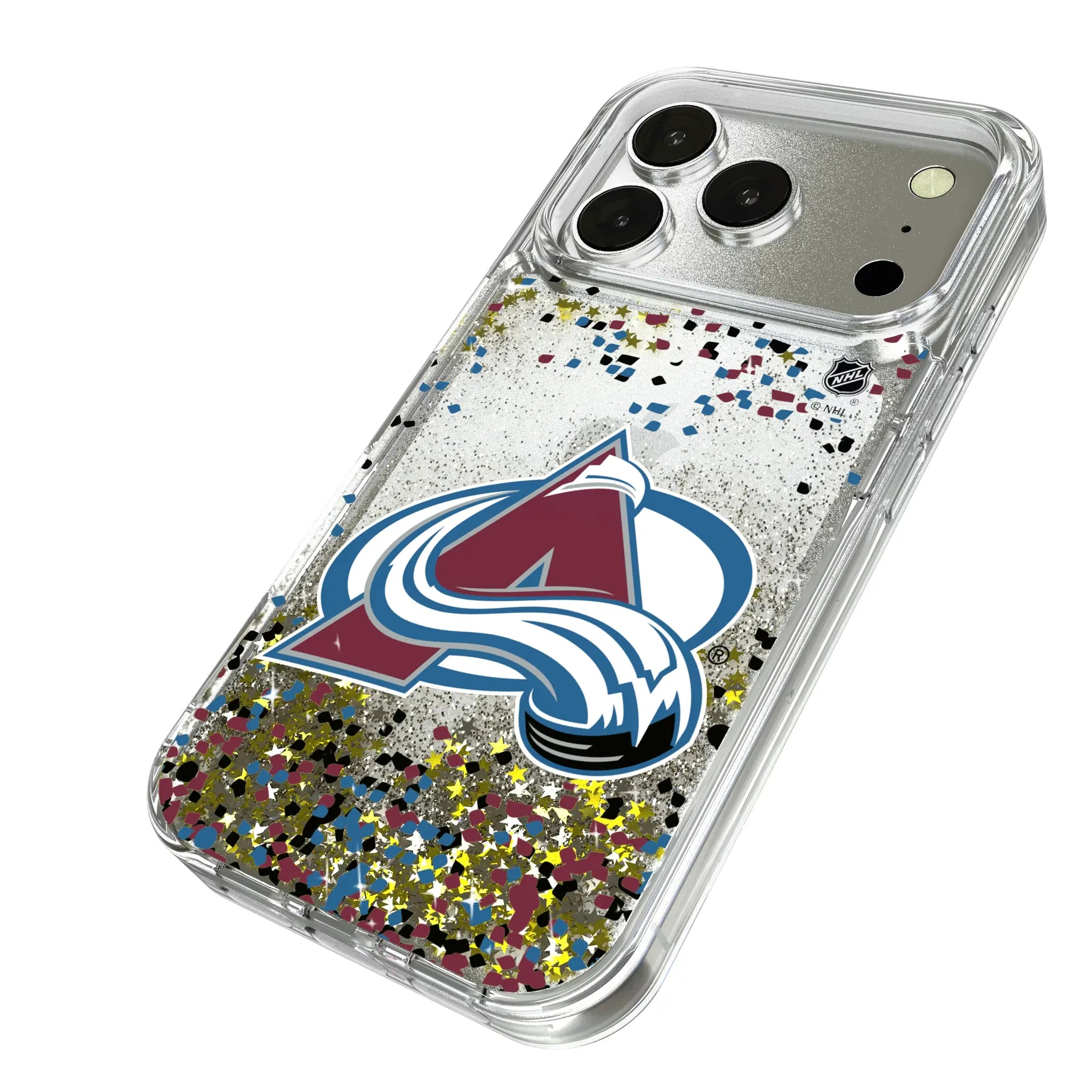 Colorado Avalanche Confetti Glitter Phone Case