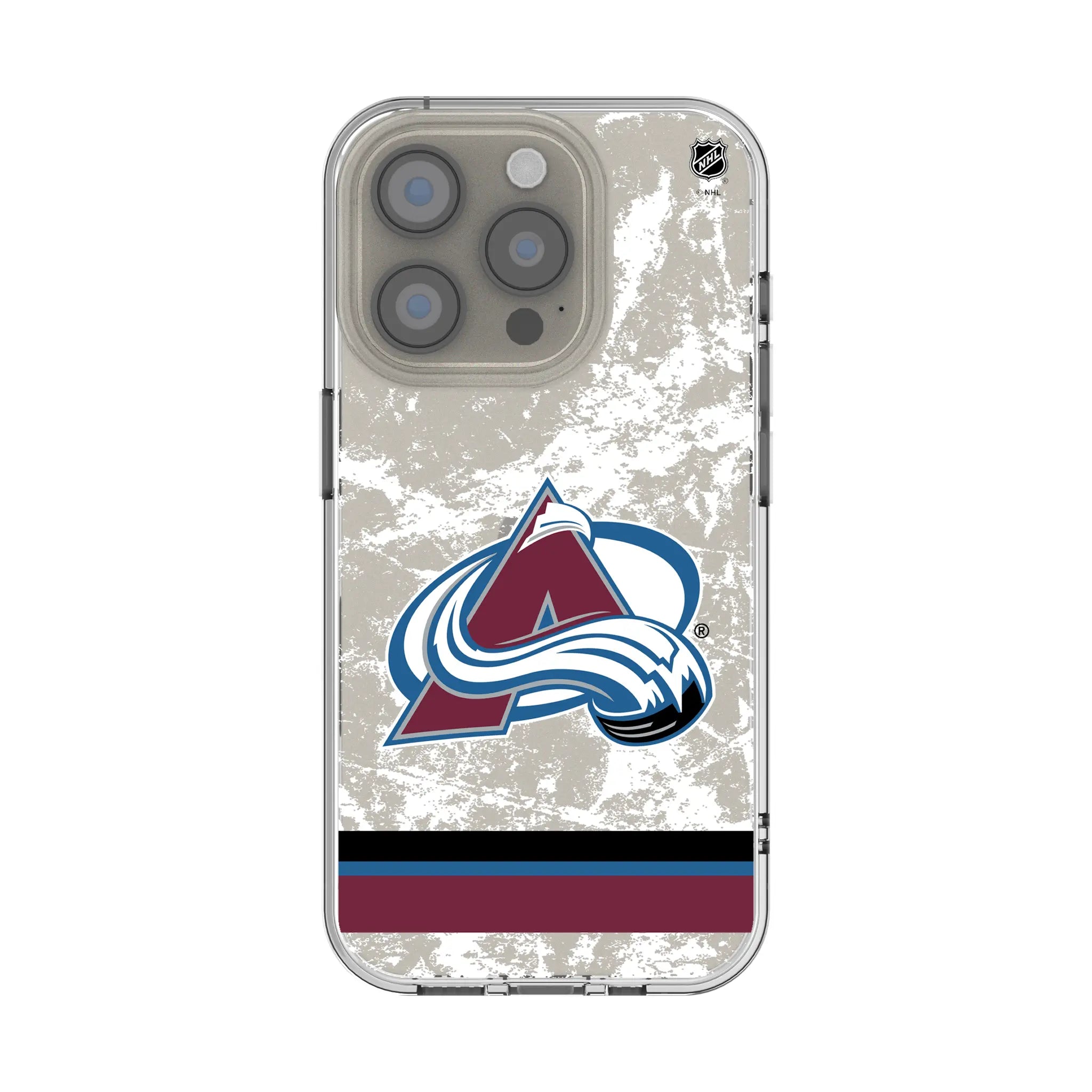 Colorado Avalanche Ice Stripe Clear Phone Case for Apple iPhone