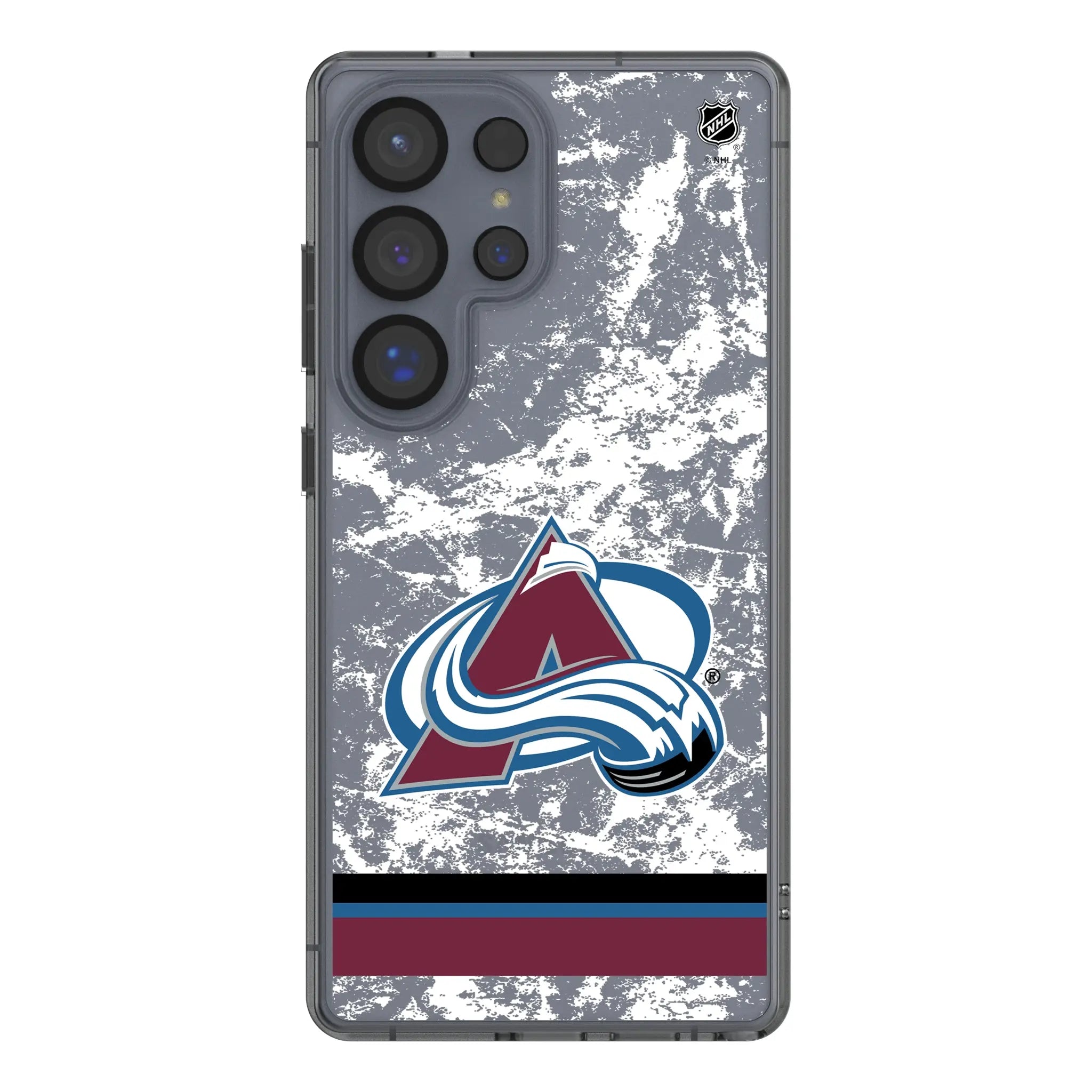 Colorado Avalanche Ice Stripe Clear Phone Case for Samsung Galaxy