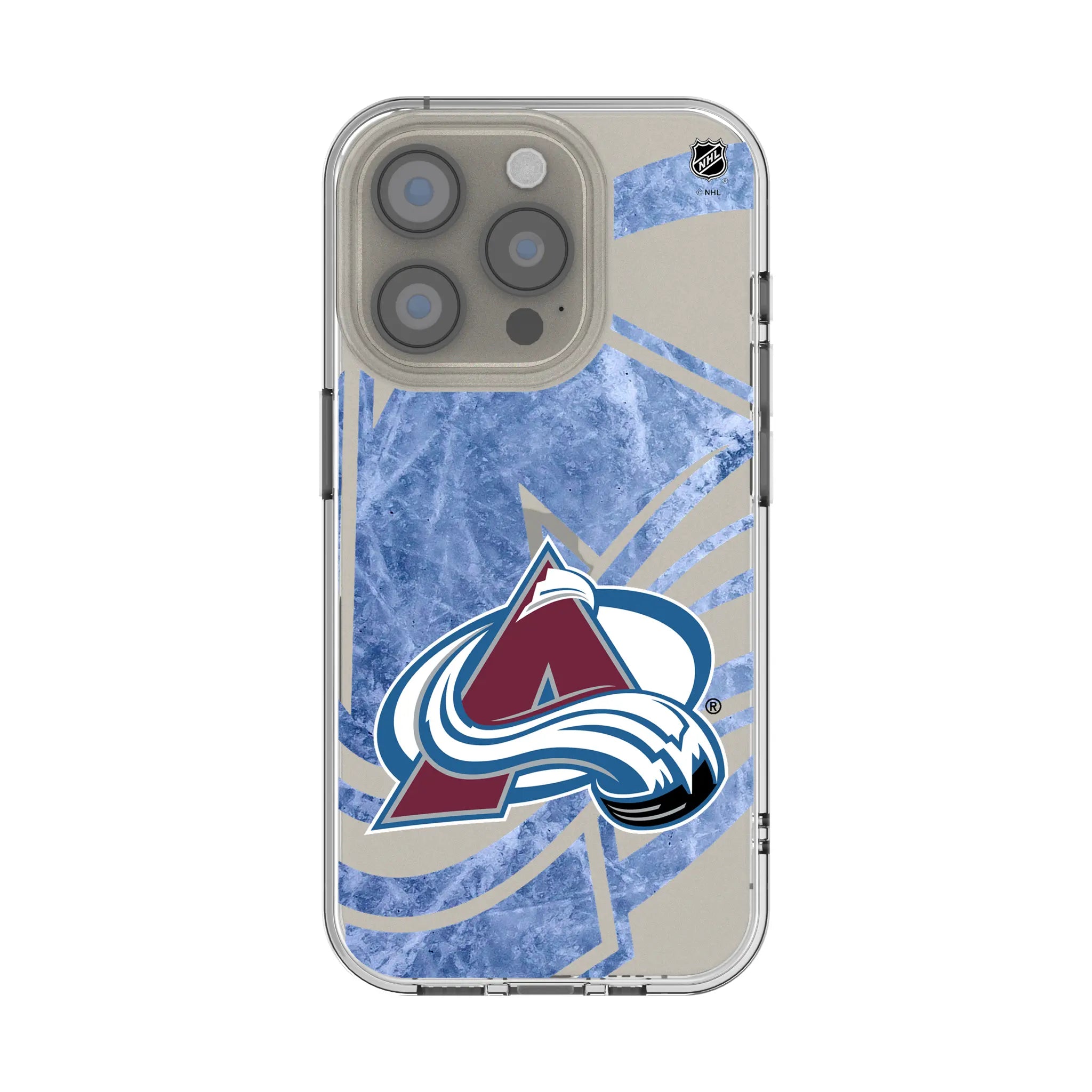 Colorado Avalanche Ice Tilt Clear Phone Case for Apple iPhone