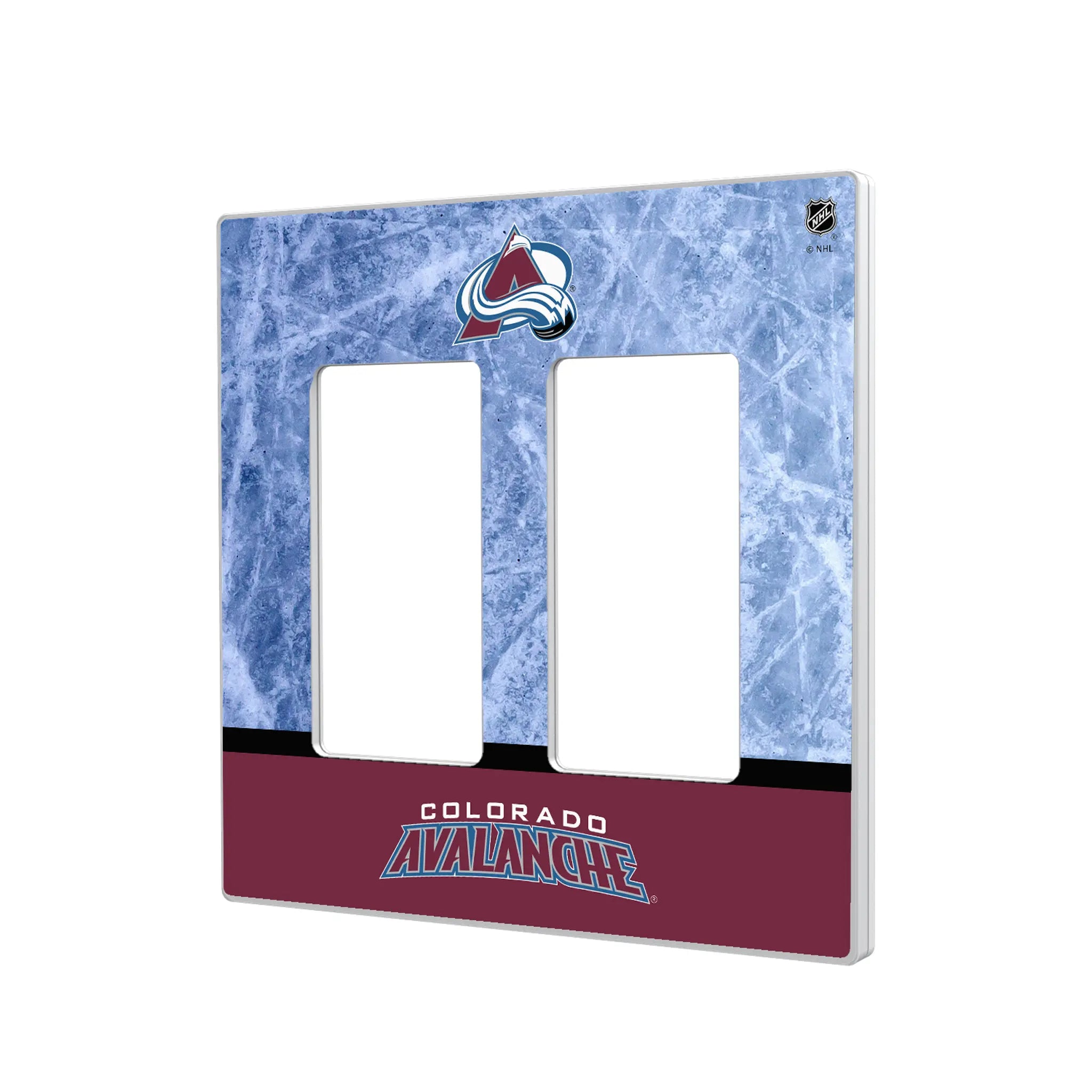 Colorado Avalanche Ice Wordmark Hidden-Screw Light Switch Plate