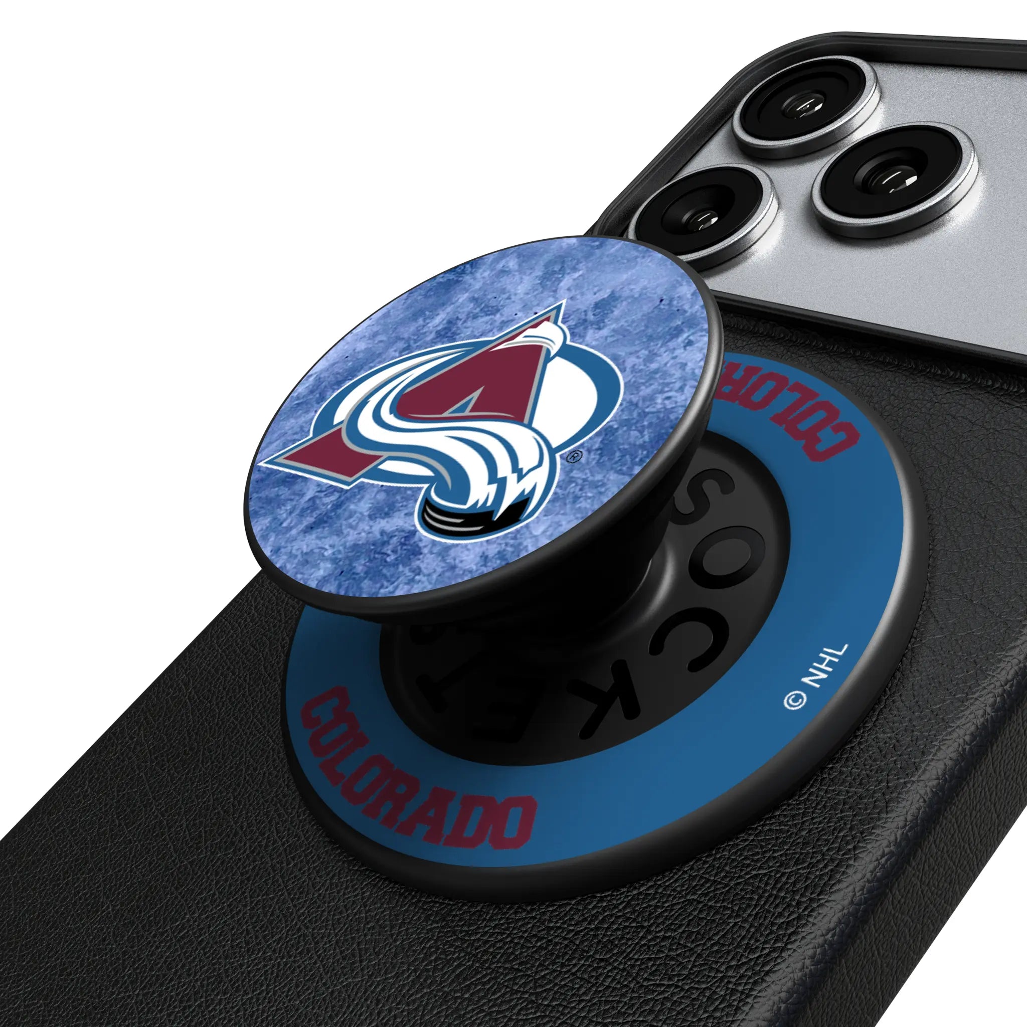 Colorado Avalanche Ice Wordmark PopSockets Magnetic Phone Grip and Stand