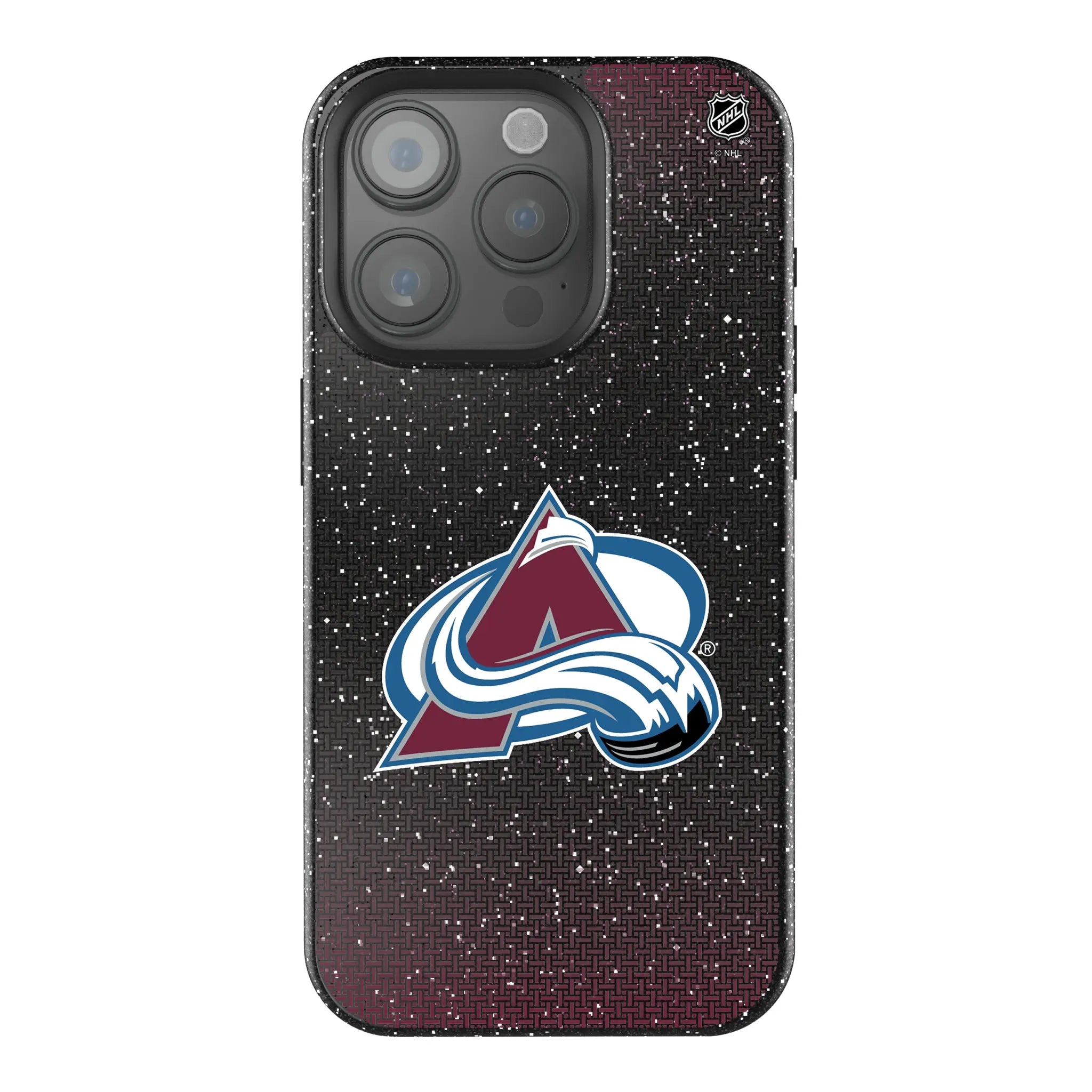 Colorado Avalanche Linen Bling Phone Case for Apple iPhone