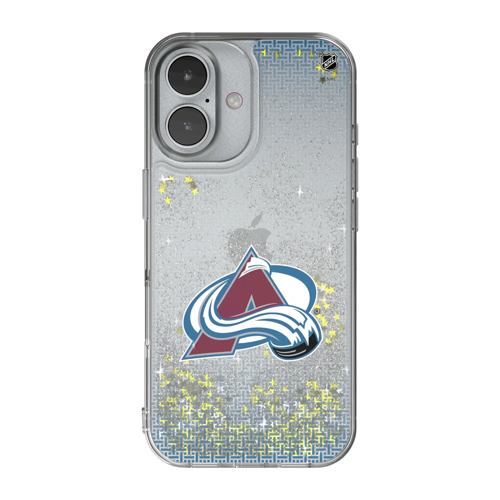 Colorado Avalanche Linen Glitter Phone Case
