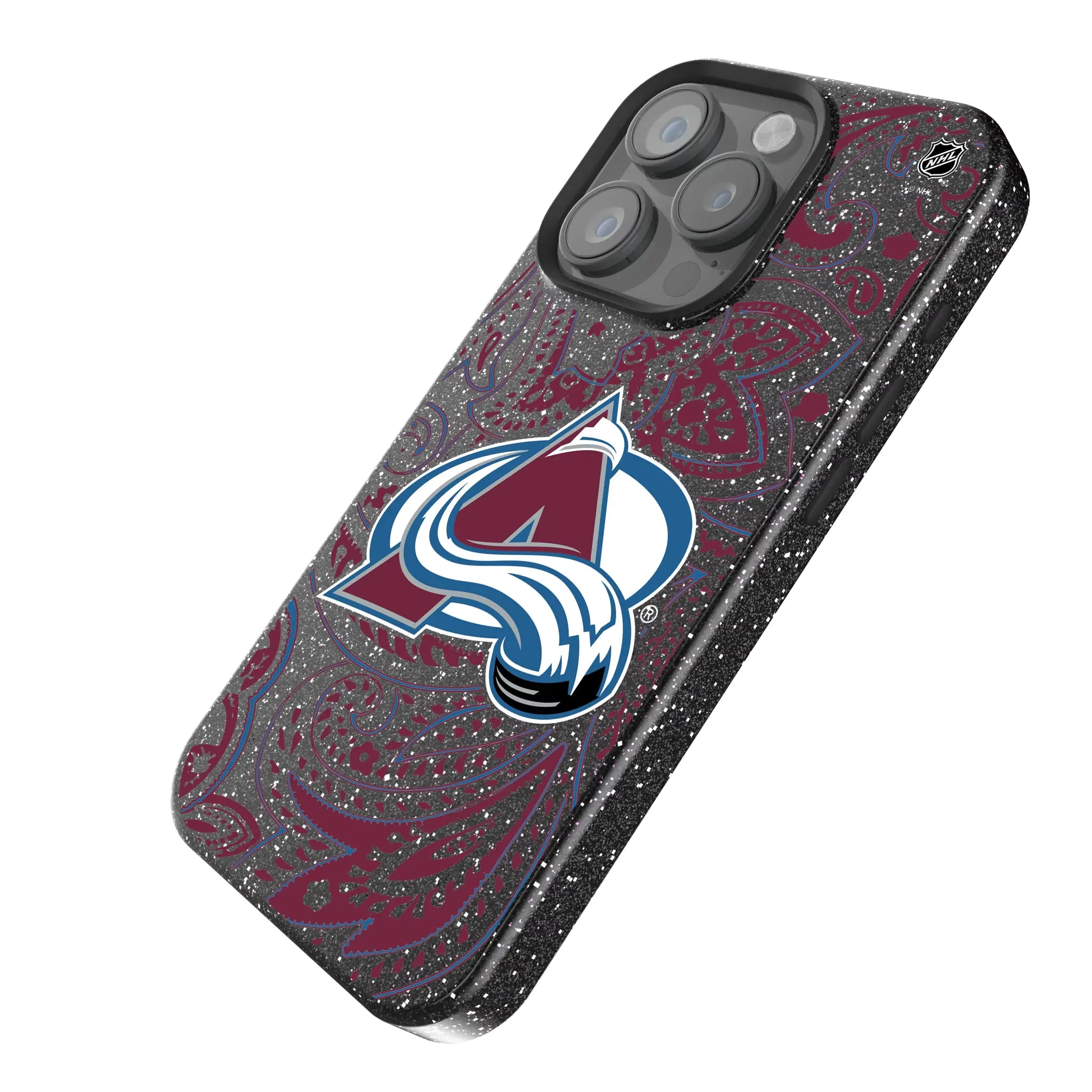 Colorado Avalanche Paisley Bling Phone Case