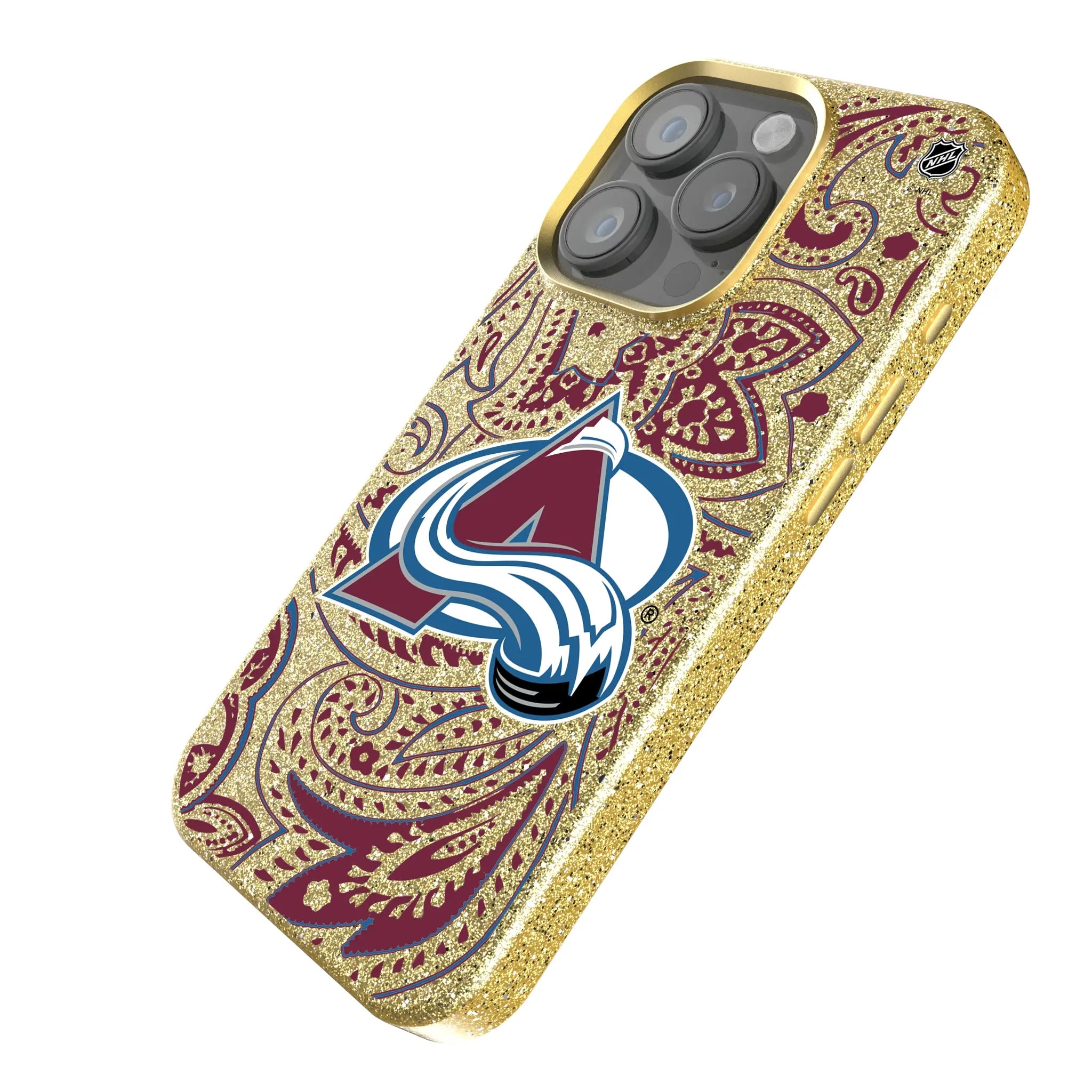 Colorado Avalanche Paisley Bling Phone Case