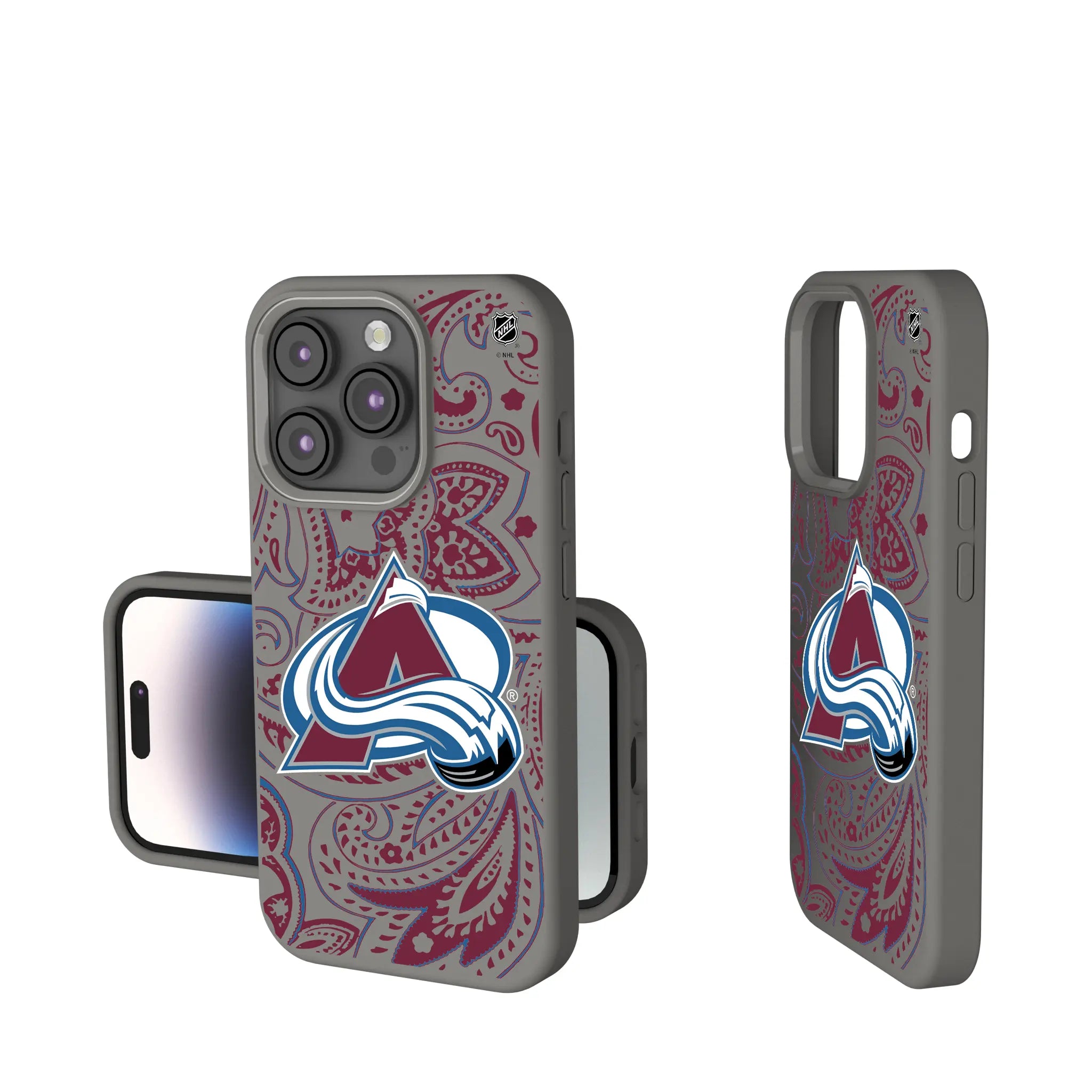 Colorado Avalanche Paisley Soft Touch Phone Case