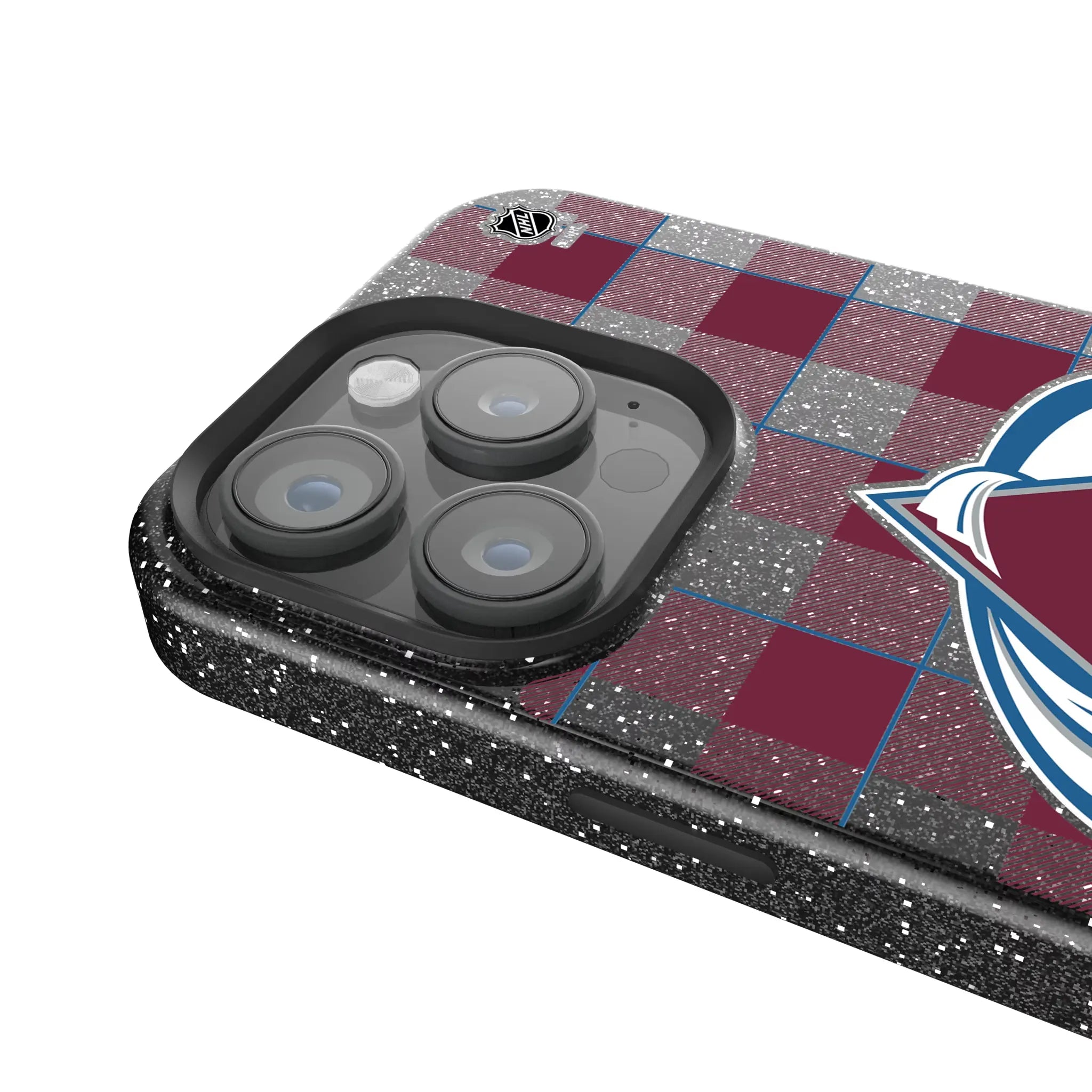 Colorado Avalanche Plaid Bling Phone Case