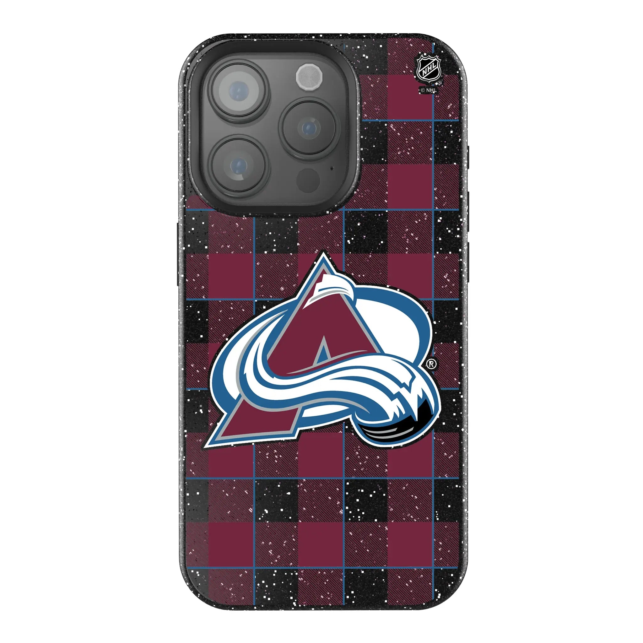 Colorado Avalanche Plaid Bling Phone Case