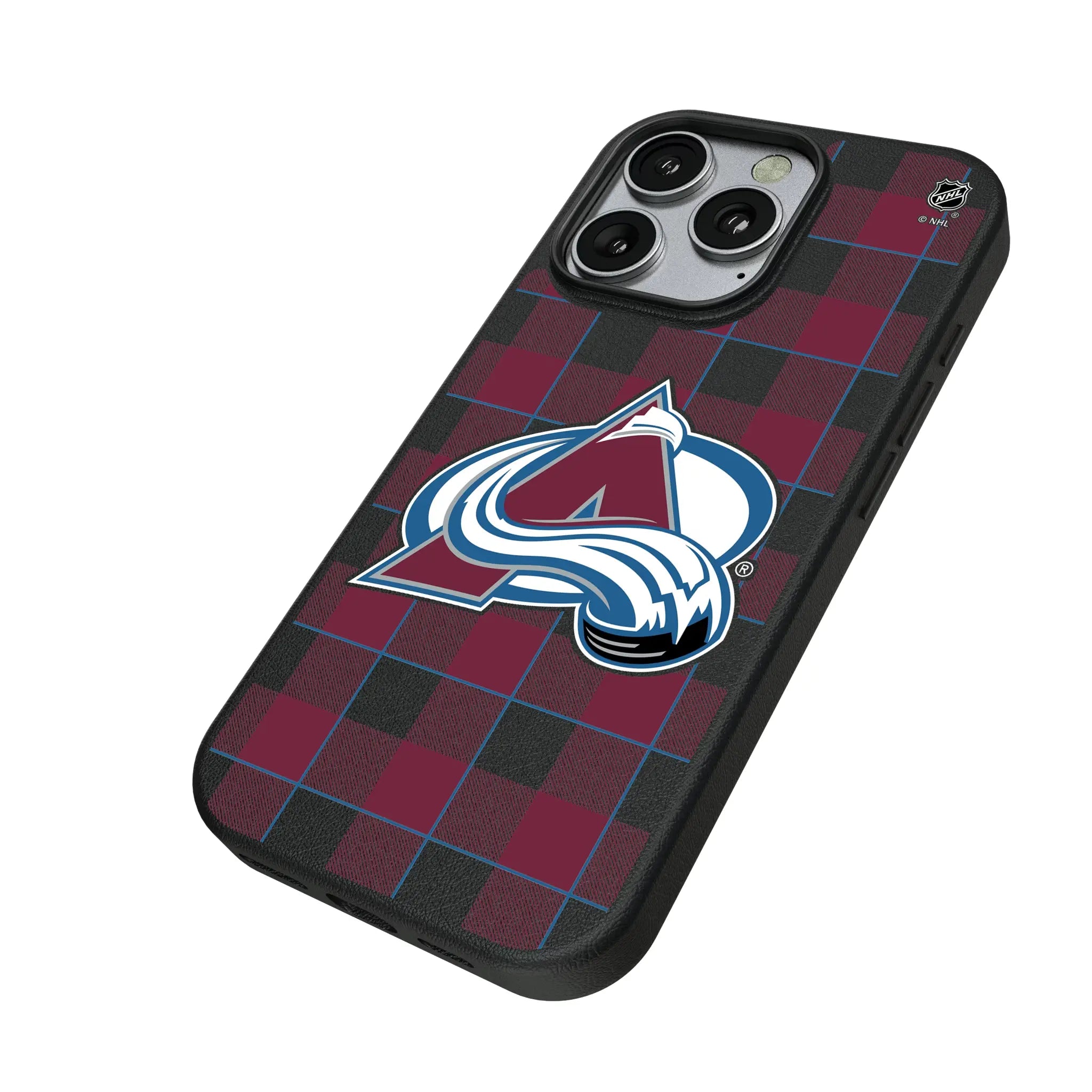 Colorado Avalanche Plaid MagSafe Compatible Phone Case for Apple iPhone