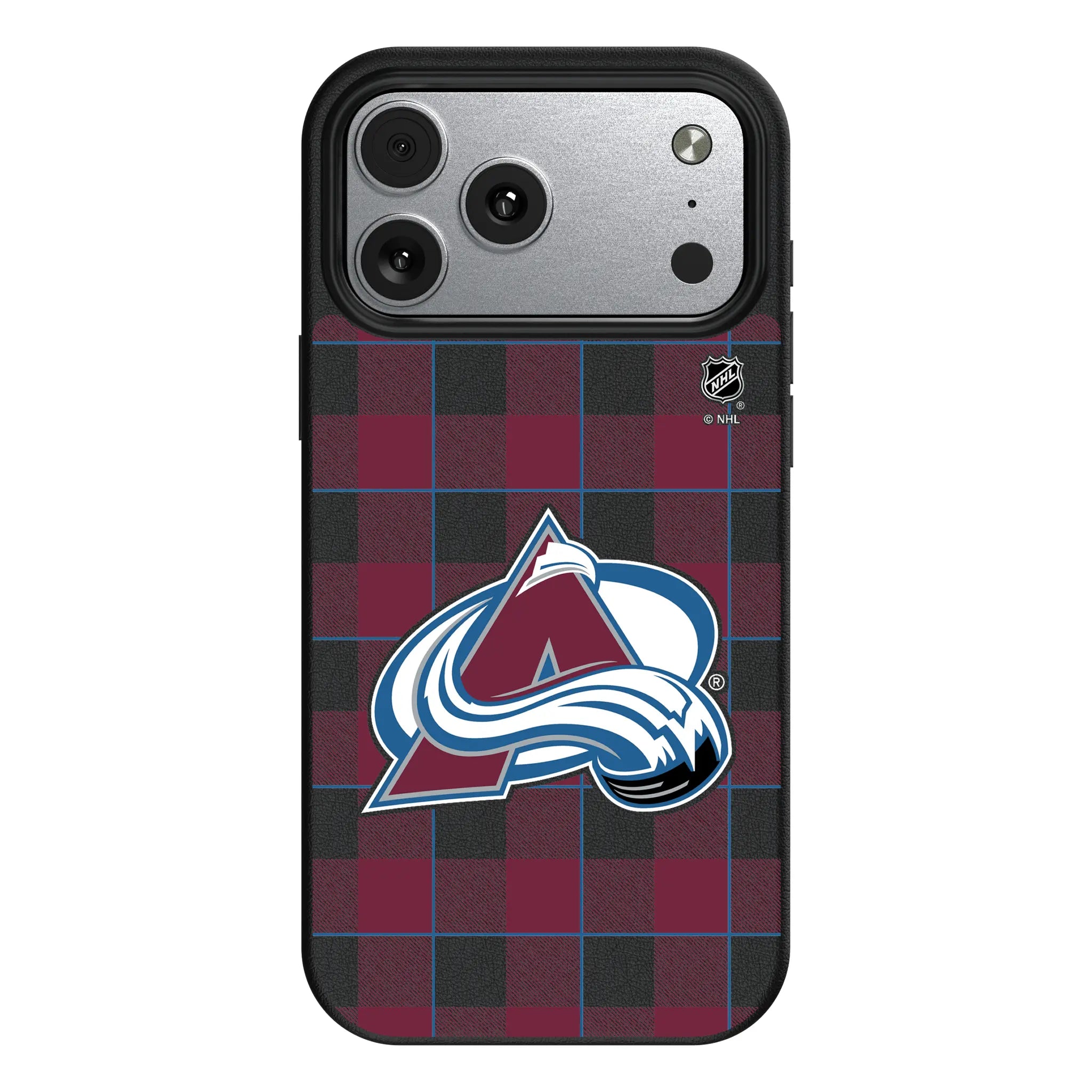 Colorado Avalanche Plaid MagSafe Compatible Phone Case for Apple iPhone