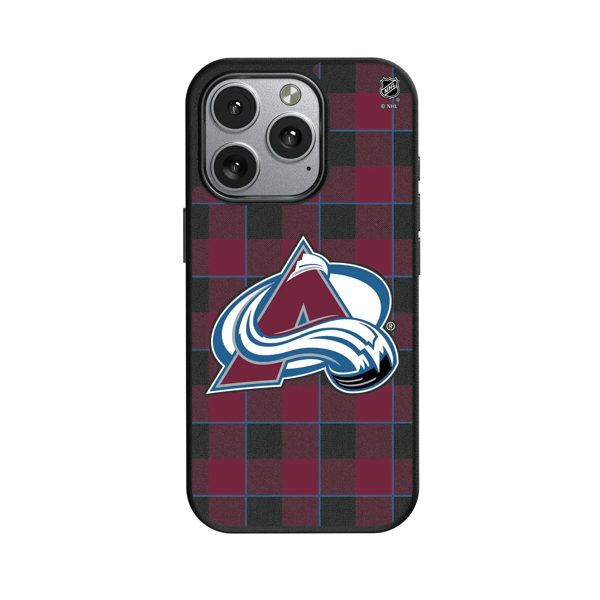 Colorado Avalanche Plaid MagSafe Compatible Phone Case for Apple iPhone